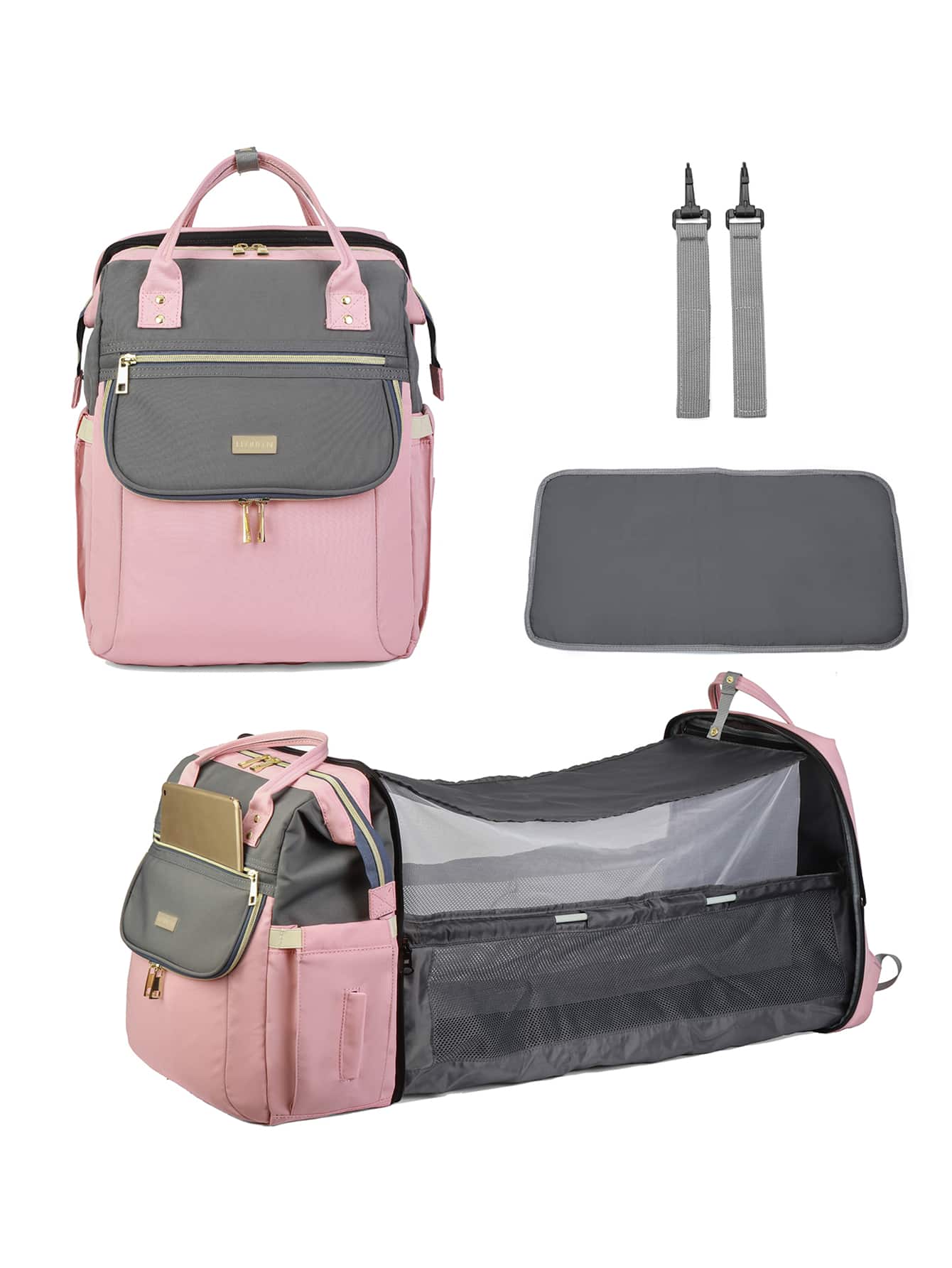1pc Colorblock Diaper Bag