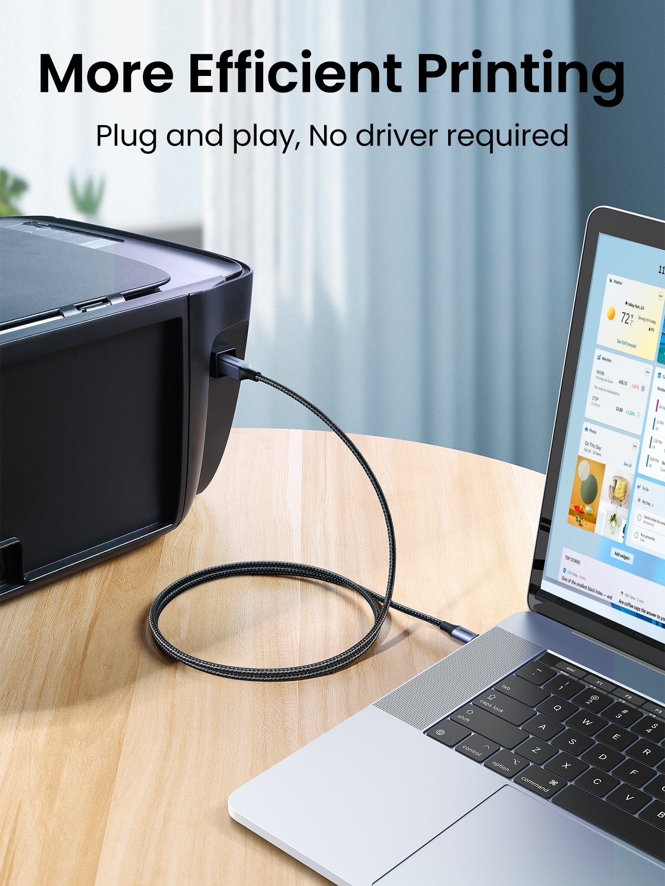 UGREEN Type C to USB B Computer Wire