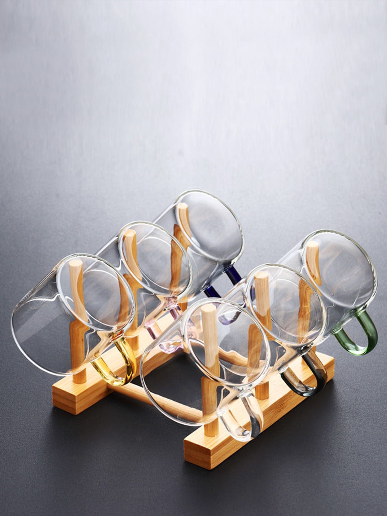 1pc Bamboo Cup Storage Rack