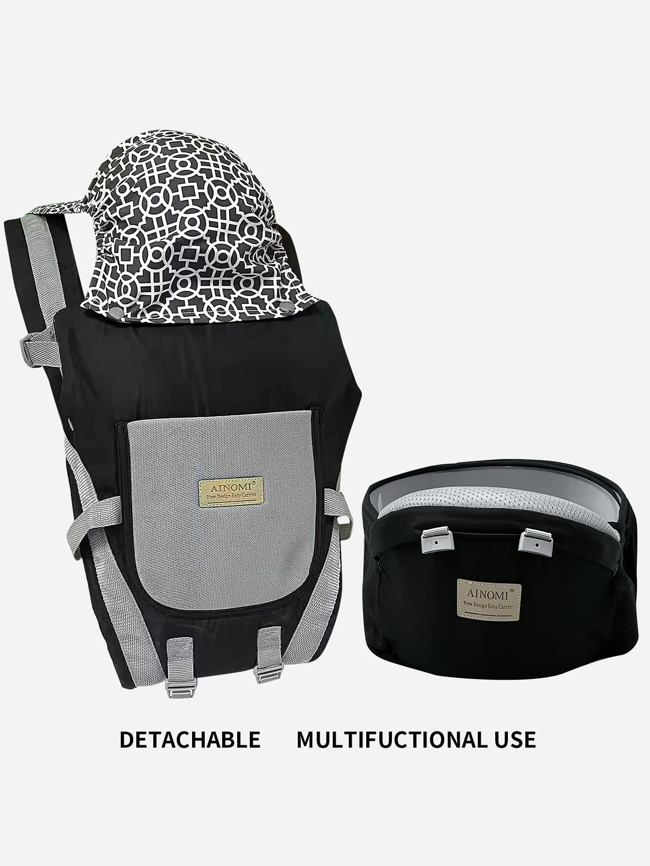 Baby Geometric Pattern Windproof Carrier
