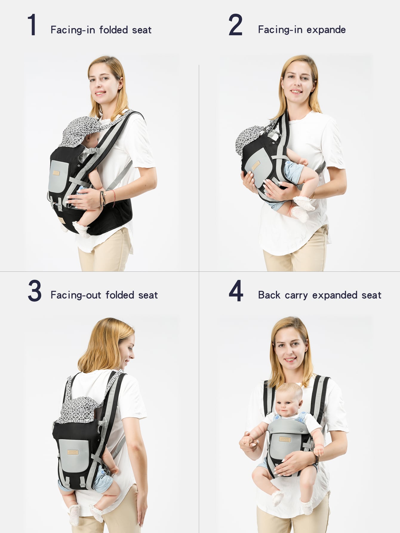 Baby Geometric Pattern Windproof Carrier