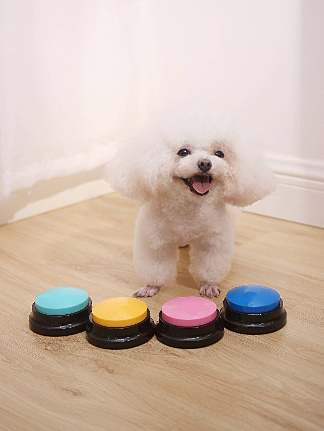 1pc Random Voice Recording Button Design Pet Communication Toy