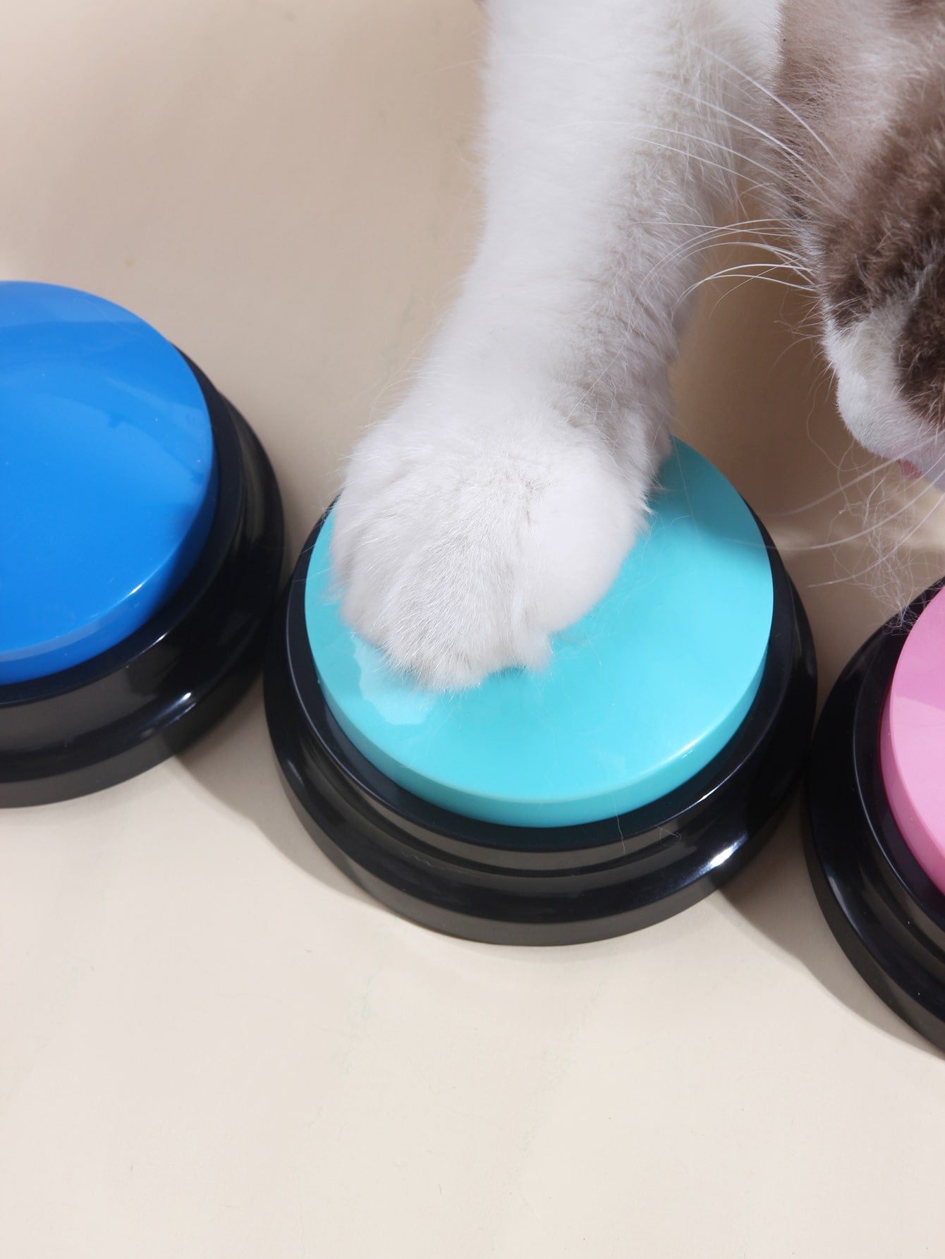 1pc Random Voice Recording Button Design Pet Communication Toy