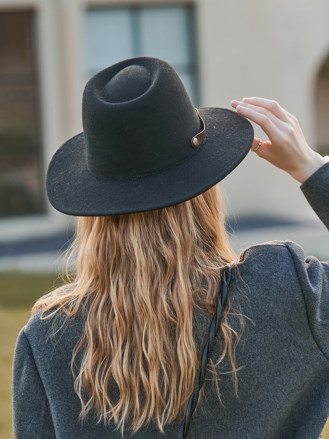 Studded Decor Fedora Hat