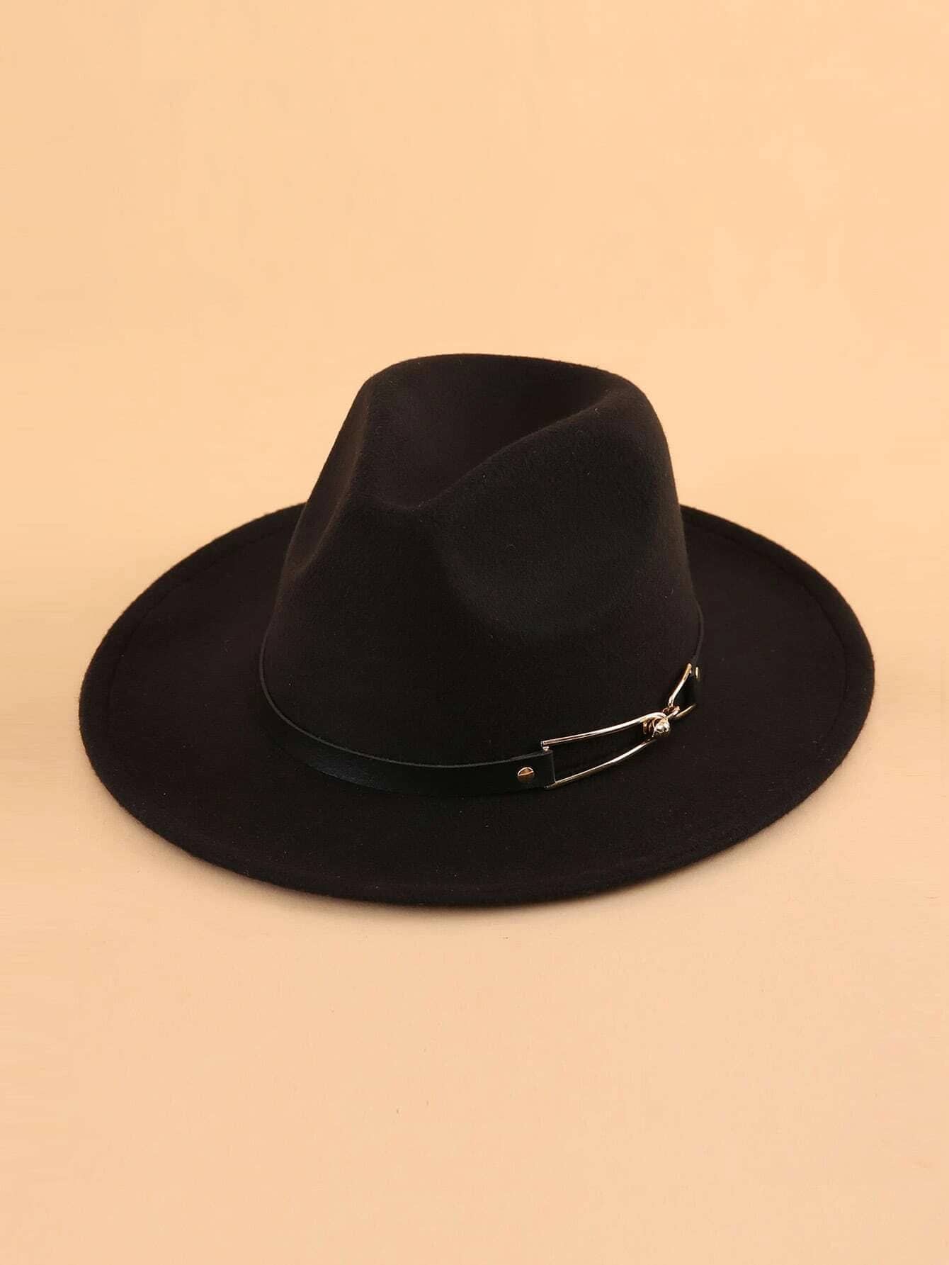 Belt Decor Fedora Hat