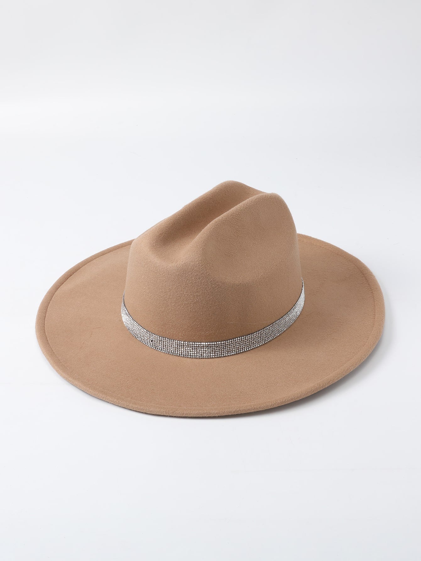 Rhinestone Decor Fedora Hat