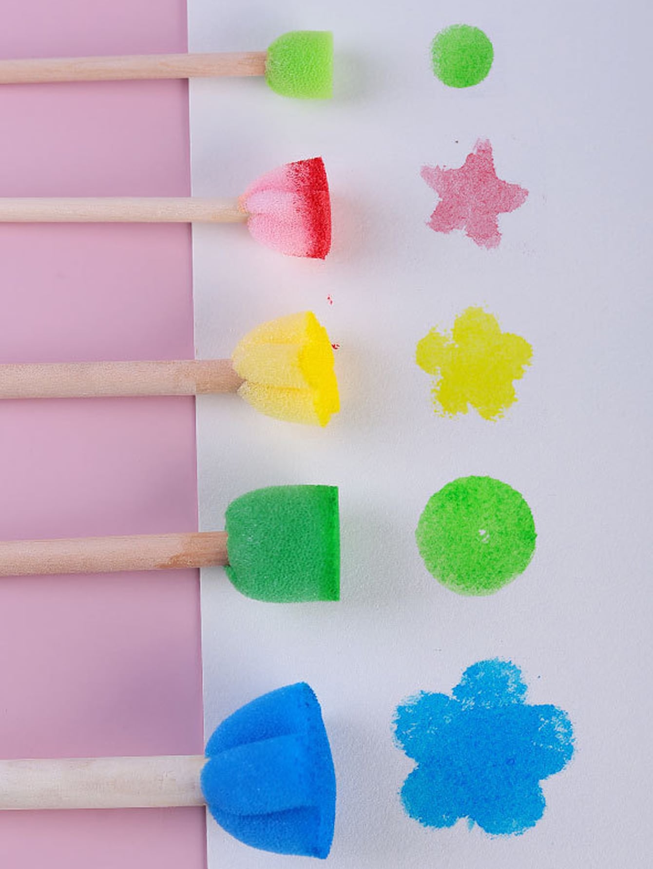 5pcs Mixed Pattern Painting Sponge