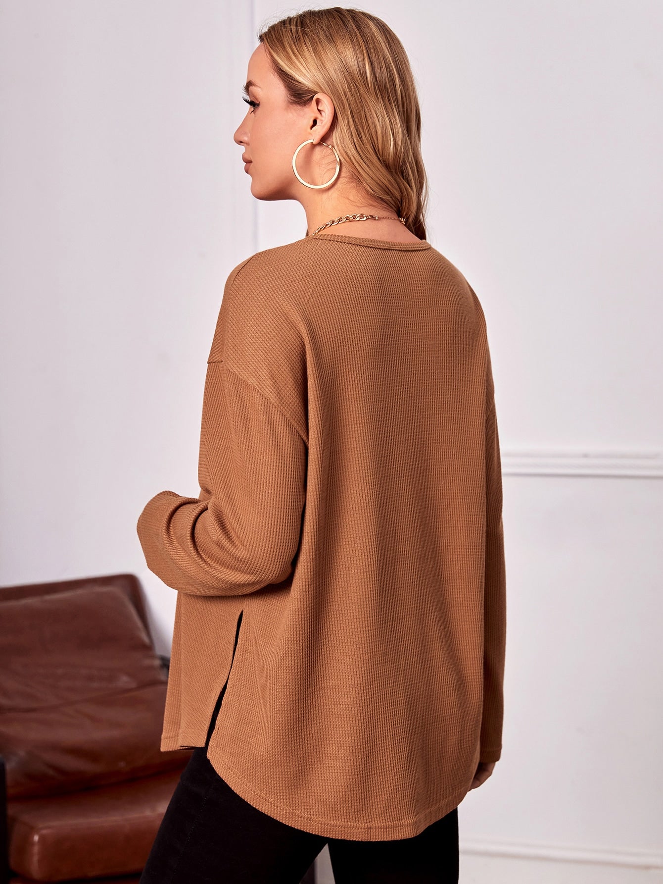 Maternity Drop Shoulder Rib knit Tee