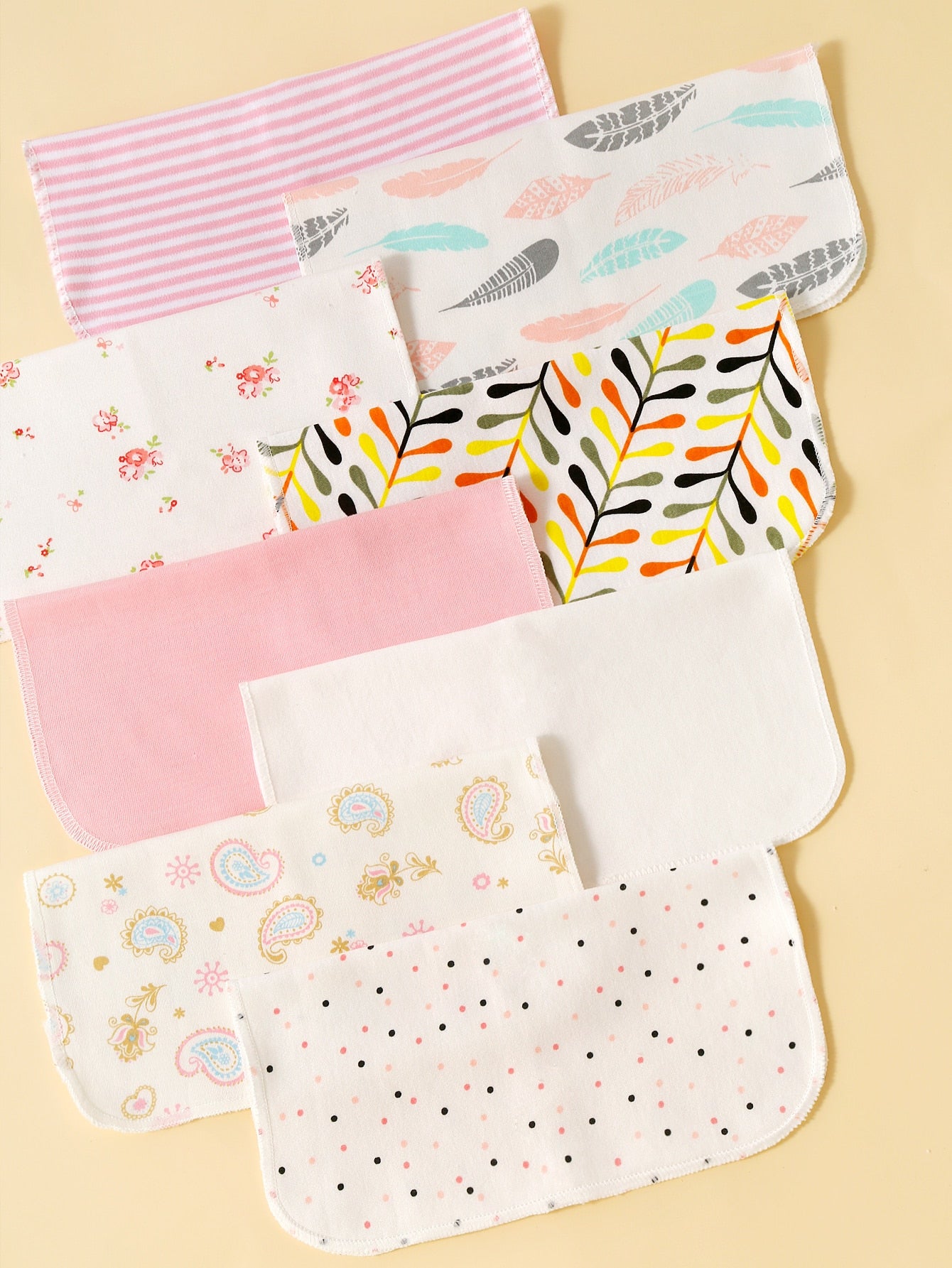 8pcs Baby Wipe Mouth Feeding Handkerchief