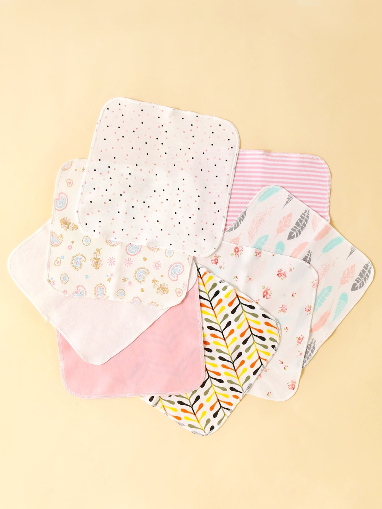 8pcs Baby Wipe Mouth Feeding Handkerchief