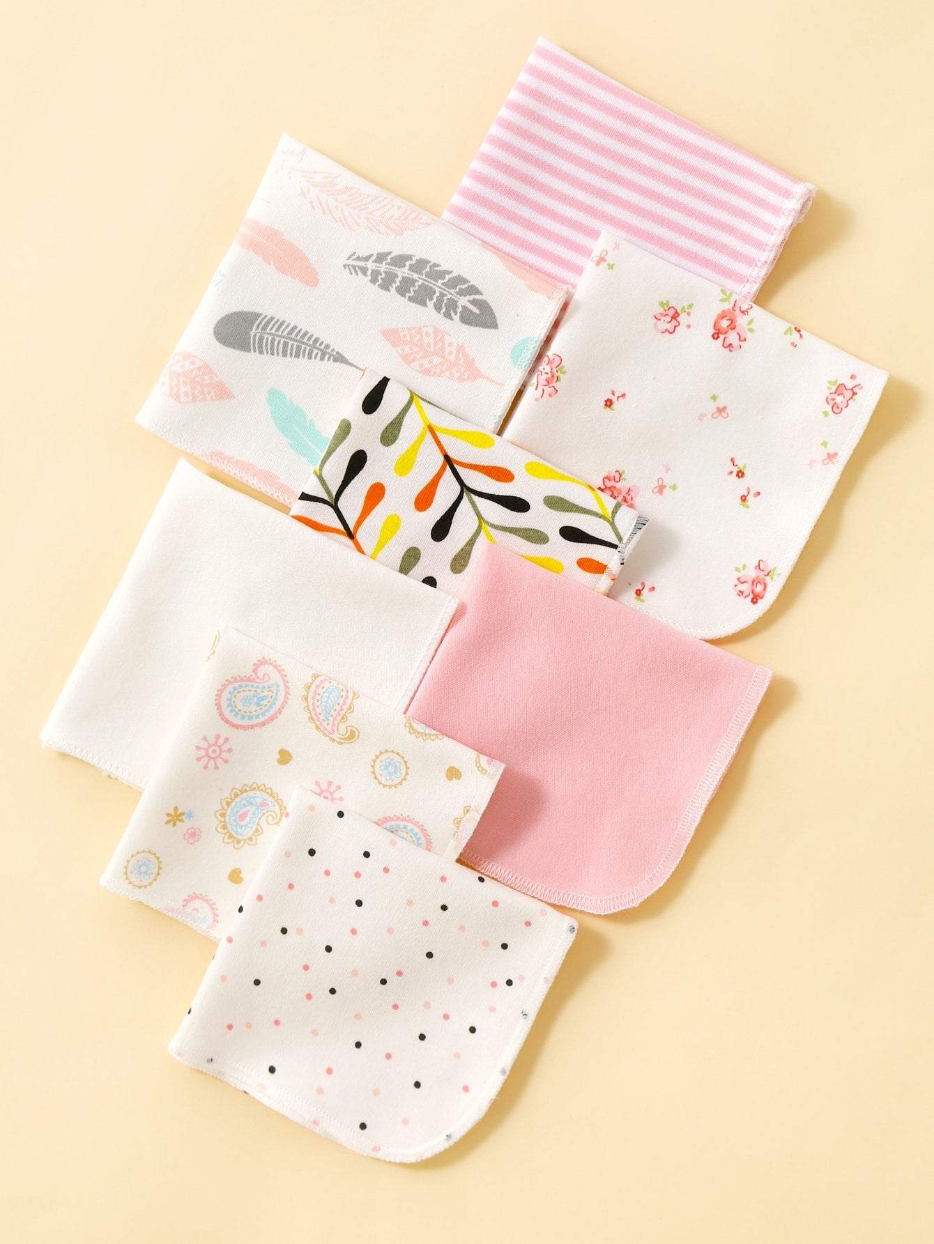 8pcs Baby Wipe Mouth Feeding Handkerchief