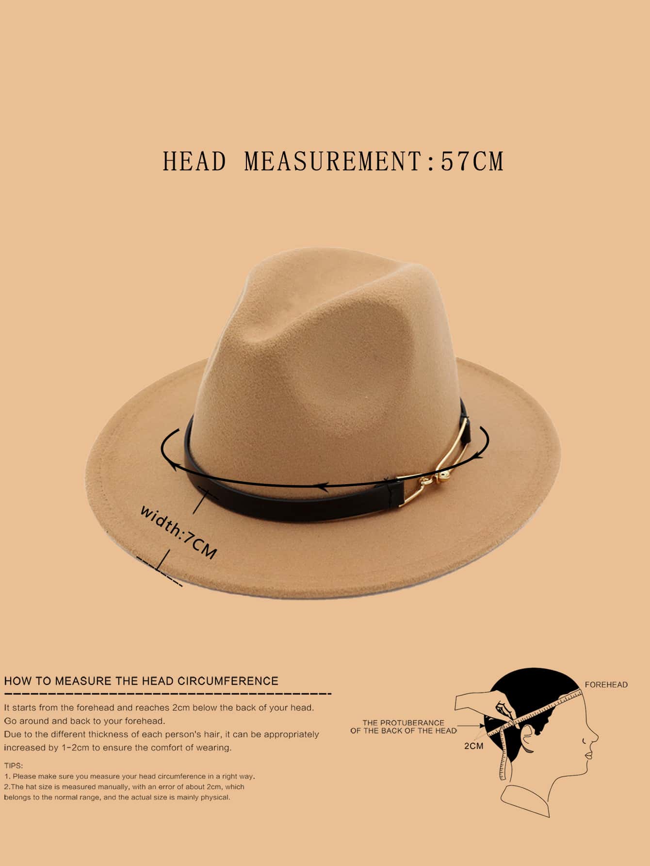 Belt Decor Fedora Hat