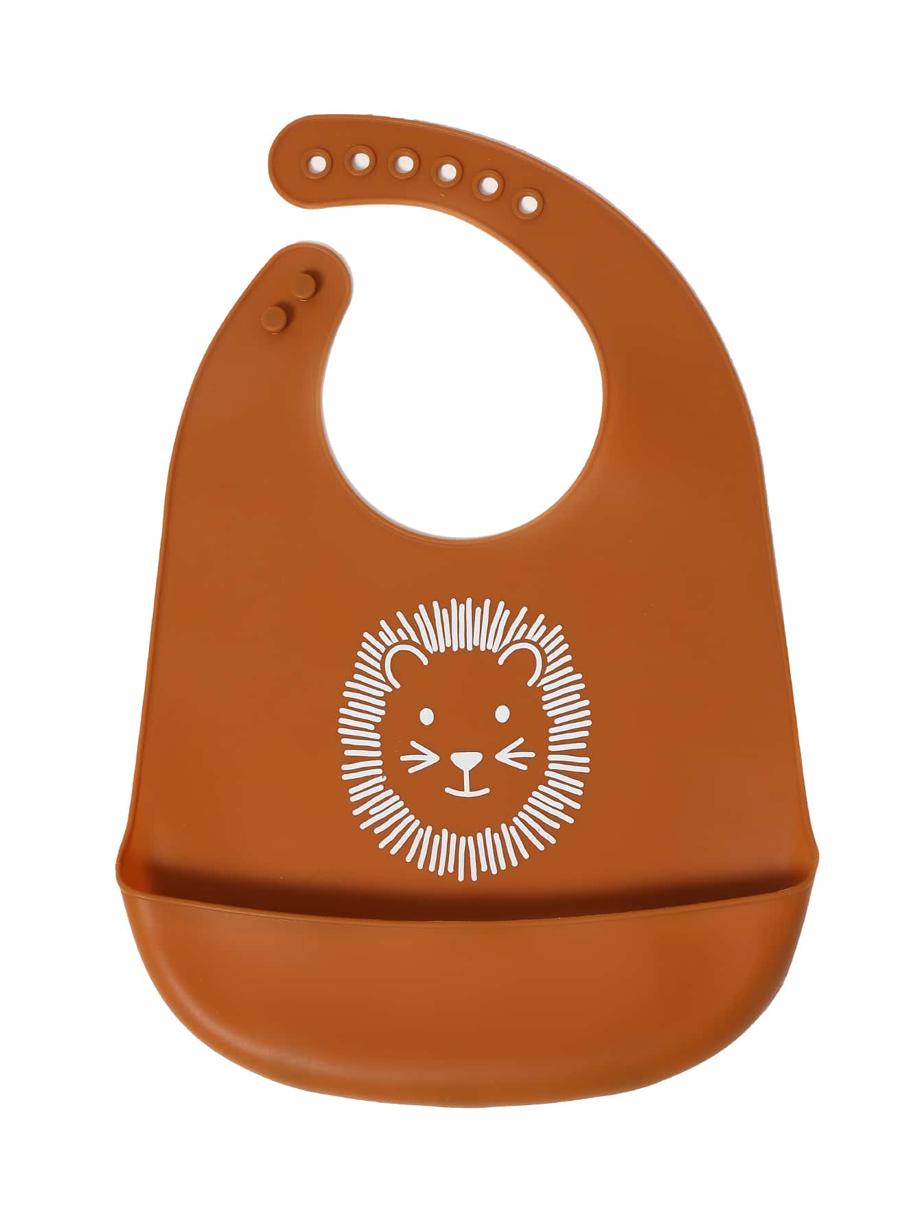 Rainbow Striped Pattern Silicone Baby Bib