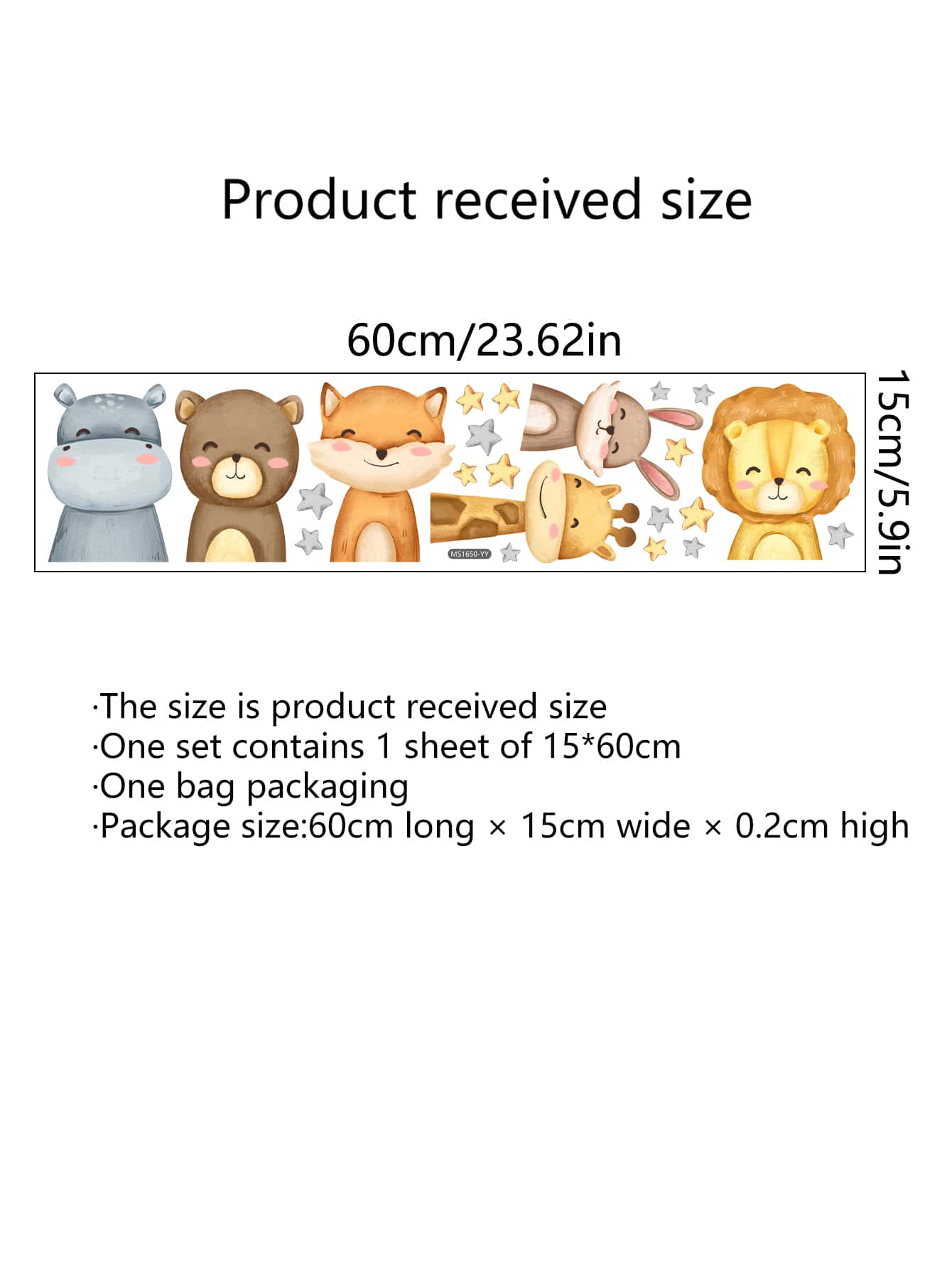 1pc Cartoon Animal Pattern Switch Outlet Wall Sticker