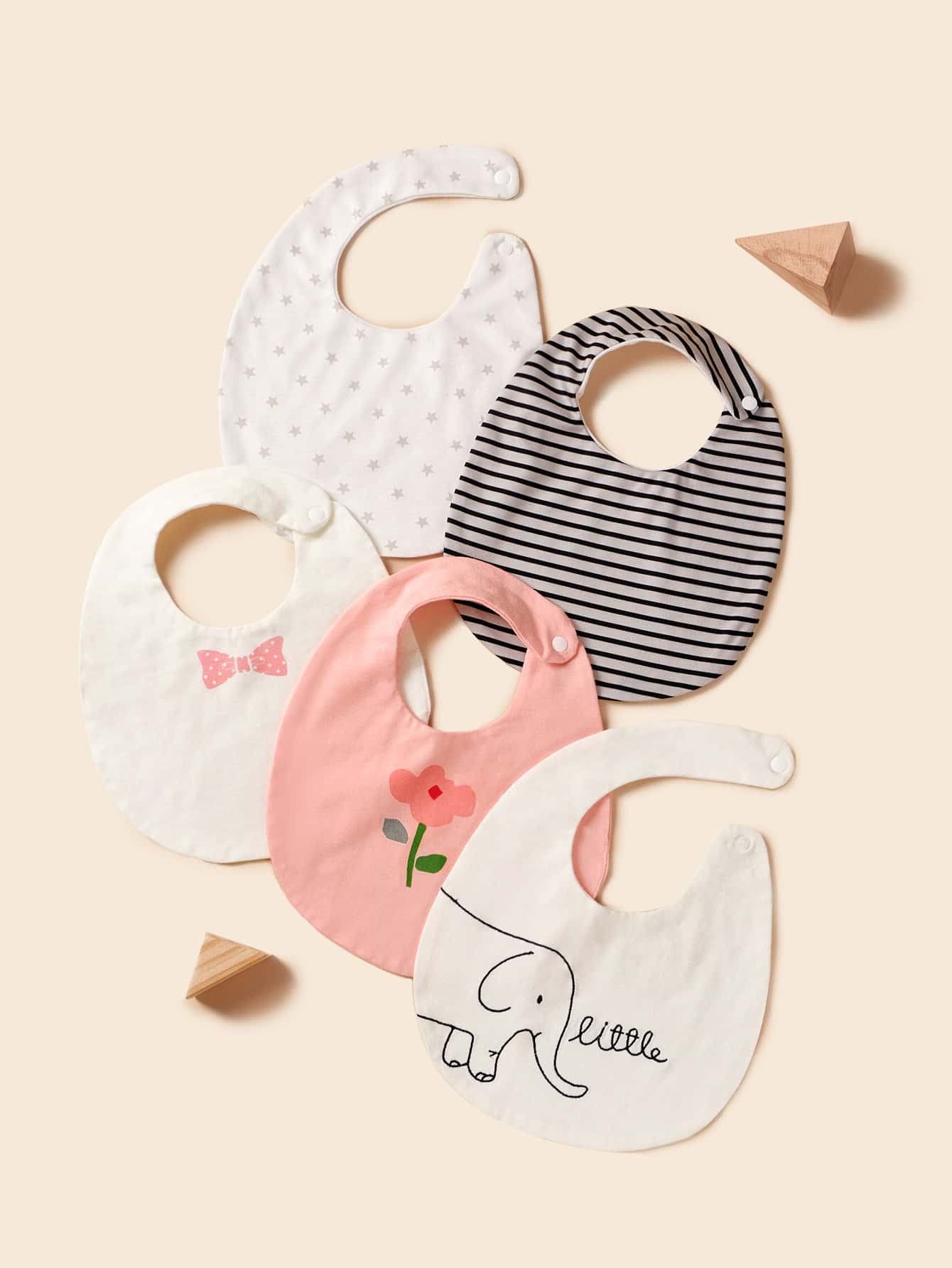 2pcs Baby Random Pattern Bib