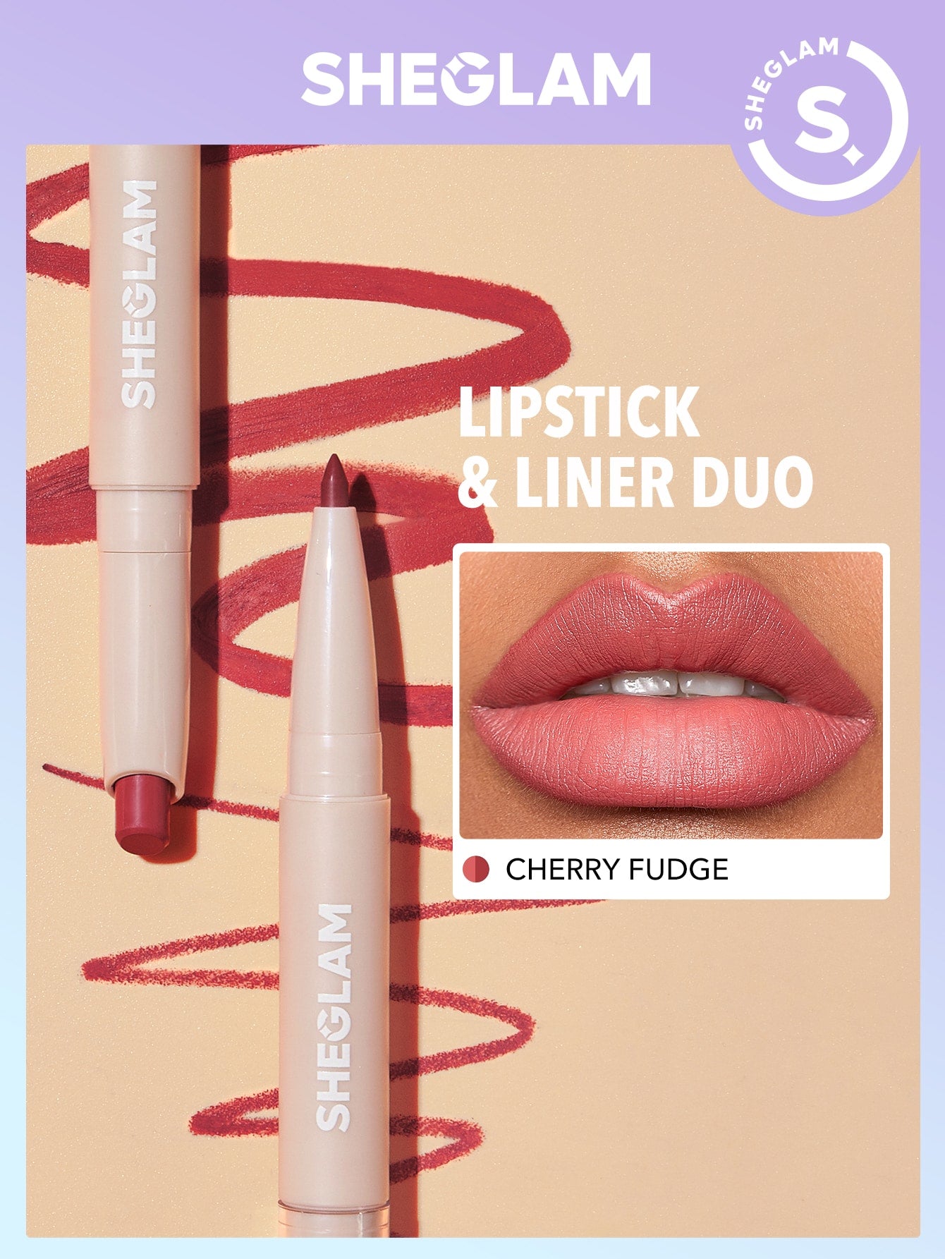 SHEGLAM Glam 101 Lipstick Liner Duo Deep Caramel