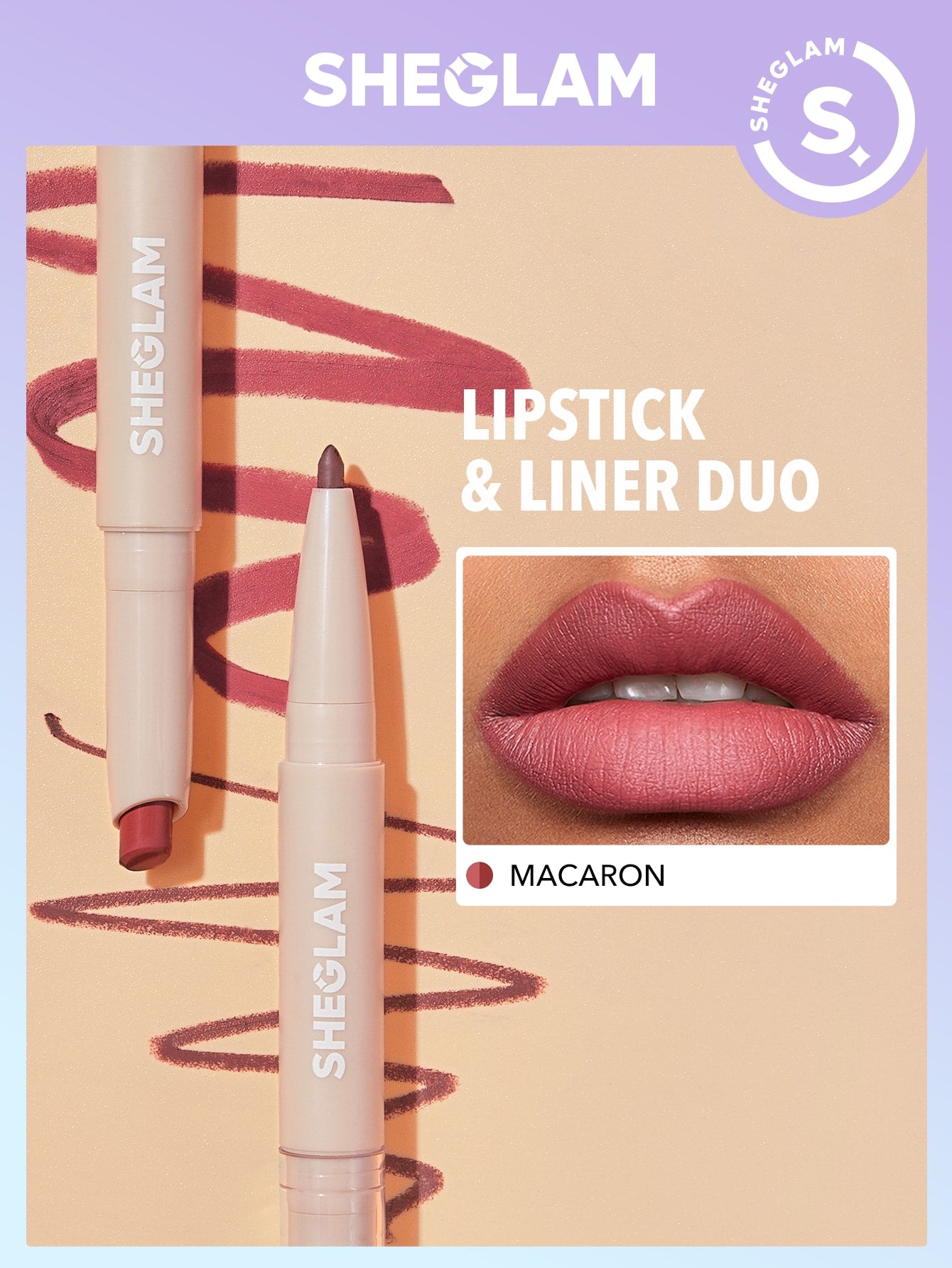 SHEGLAM Glam 101 Lipstick Liner Duo Deep Caramel