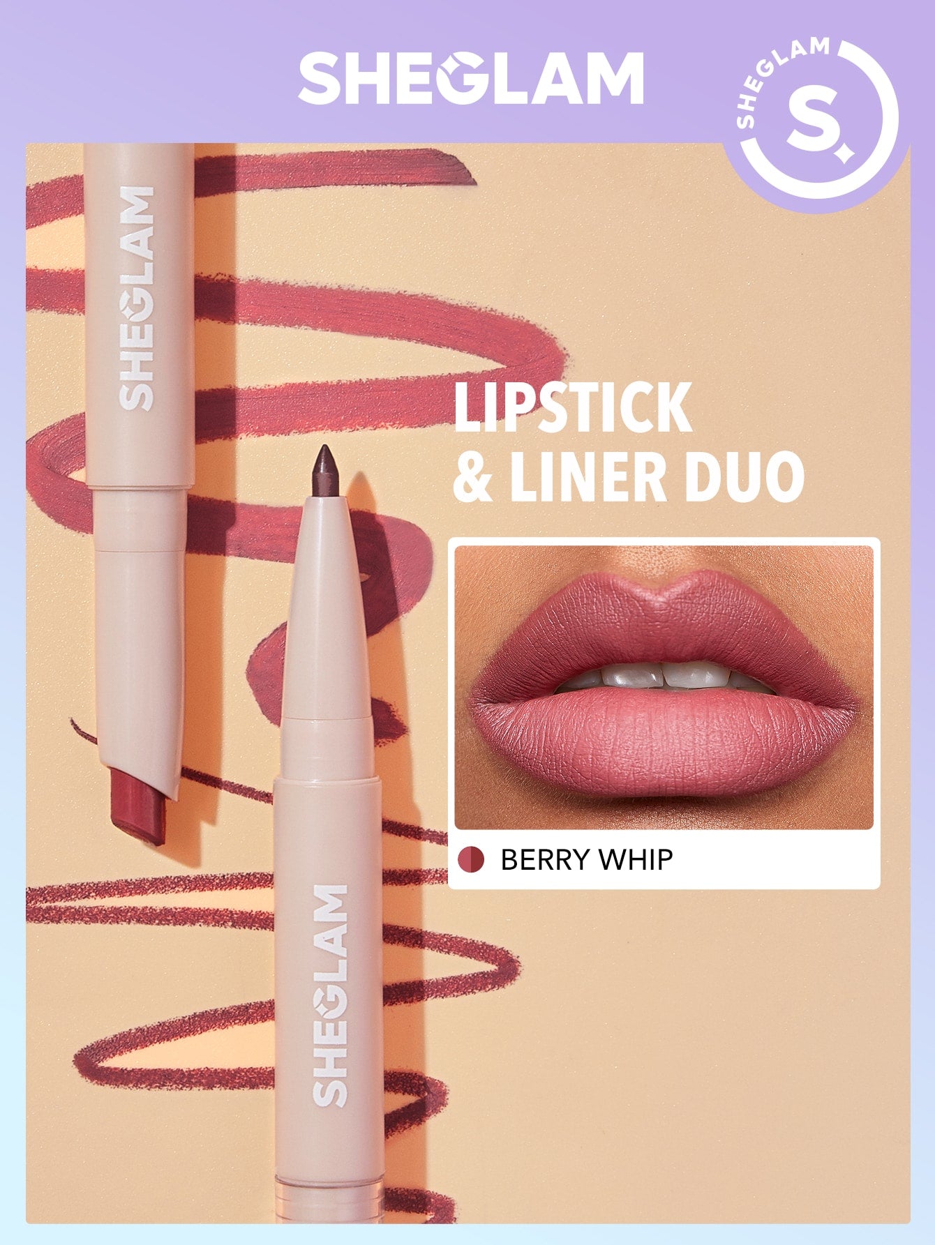 SHEGLAM Glam 101 Lipstick Liner Duo Deep Caramel