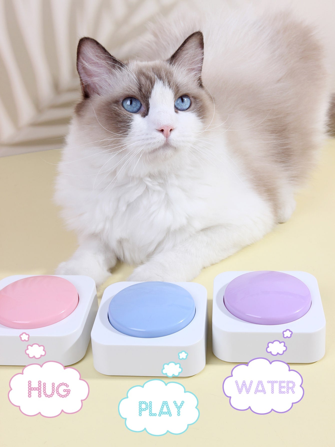 1pc Random Voice Recording Button Design Pet Communication Toy