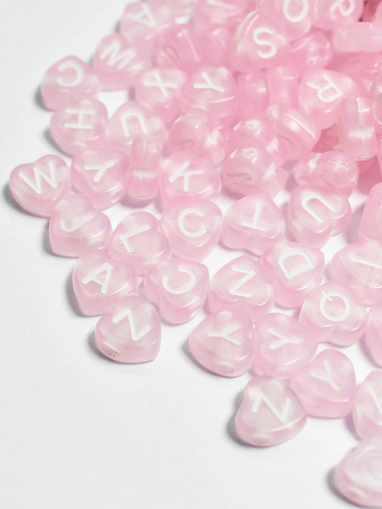 1box Heart Shaped DIY Bead 1box Elastic String