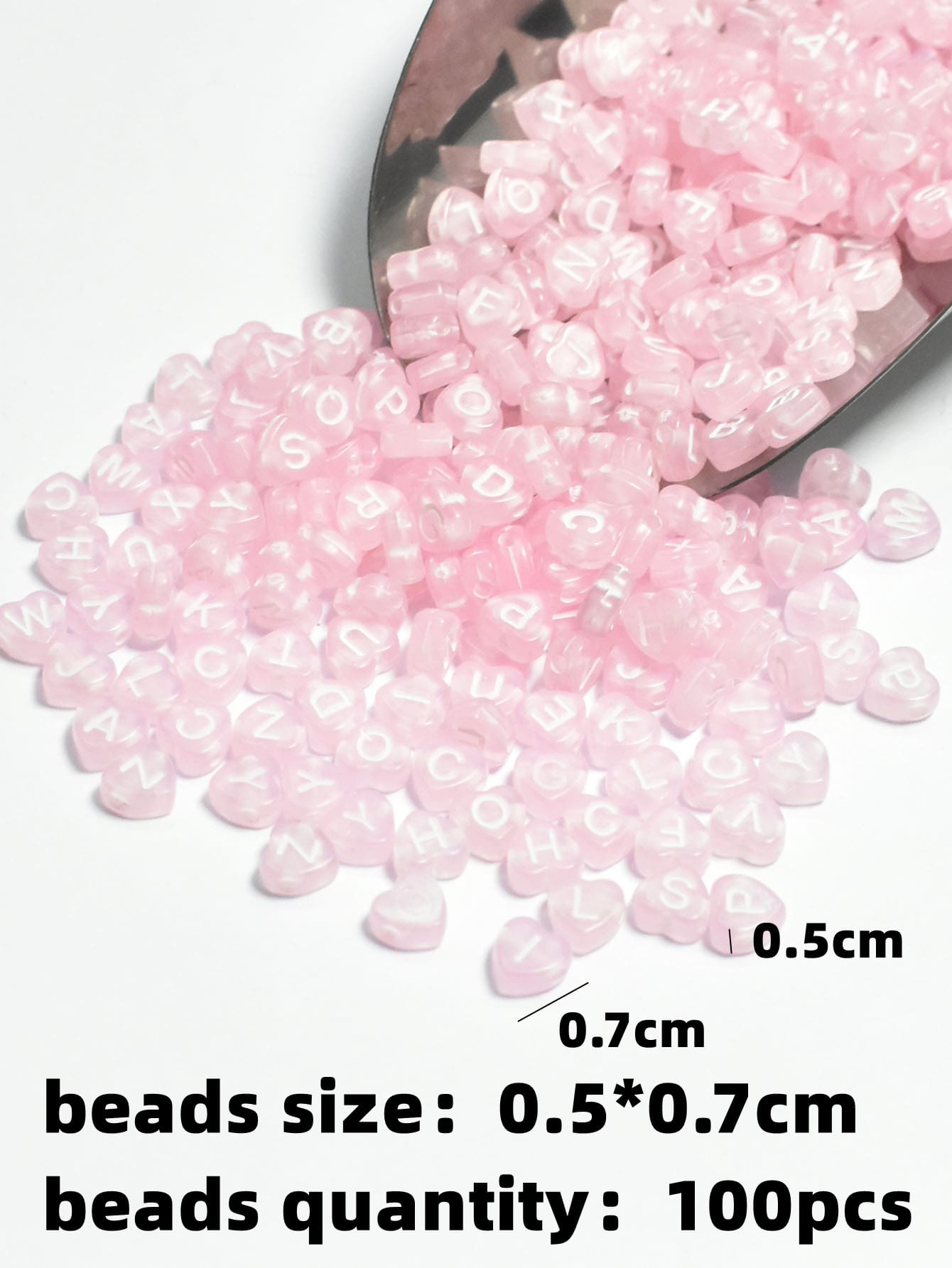 1box Heart Shaped DIY Bead 1box Elastic String