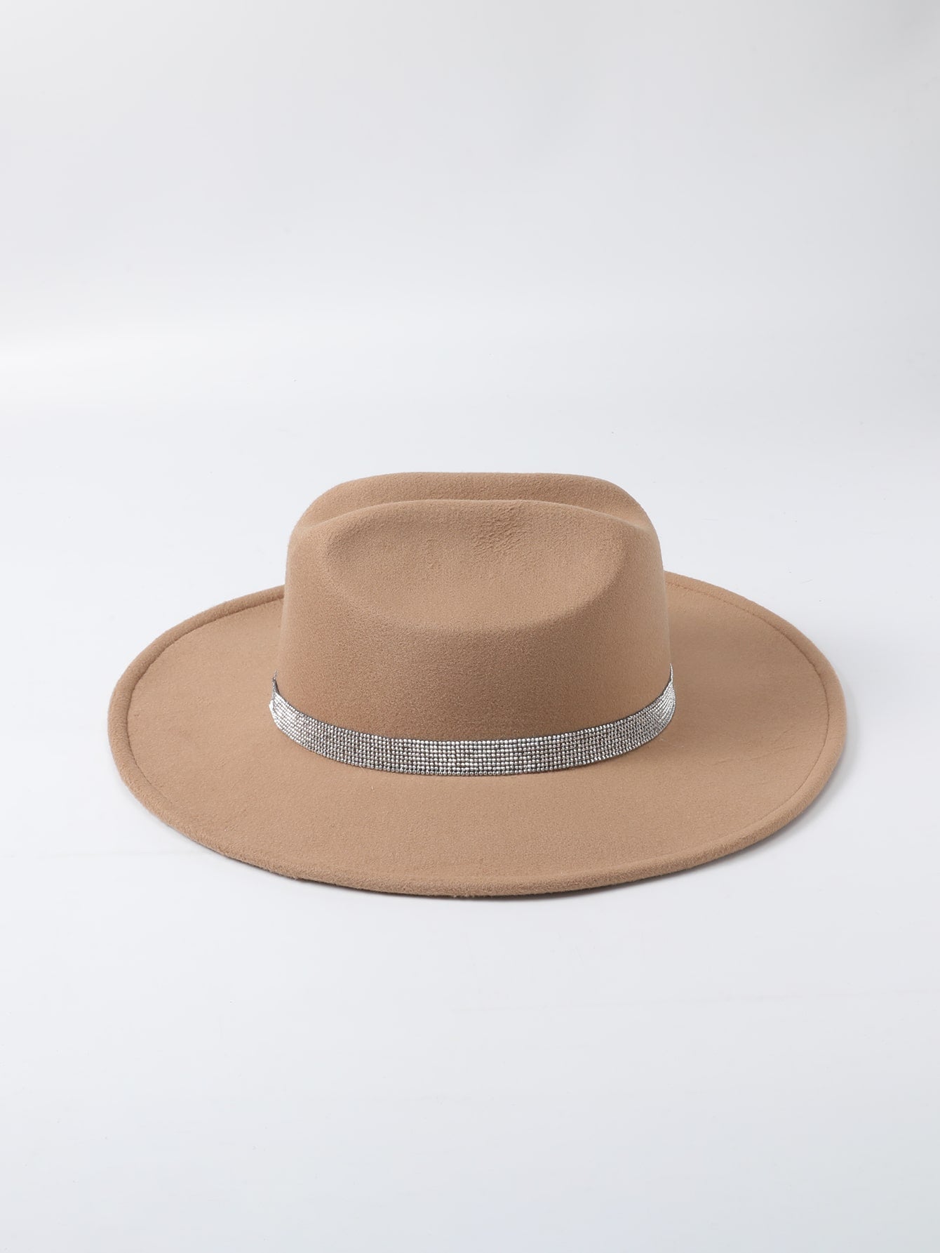 Rhinestone Decor Fedora Hat