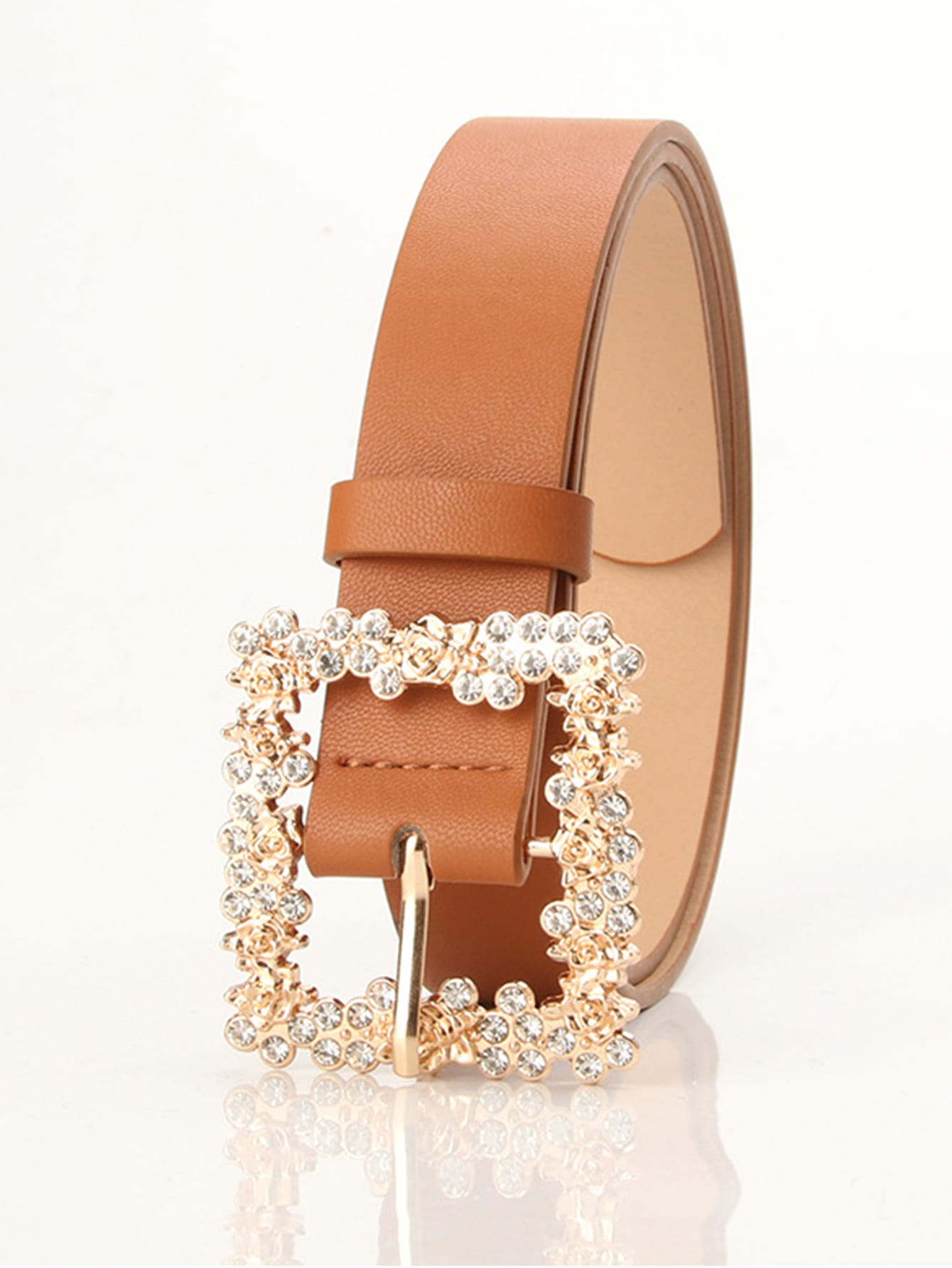 1pc Random Color Rhinestone Decor Belt