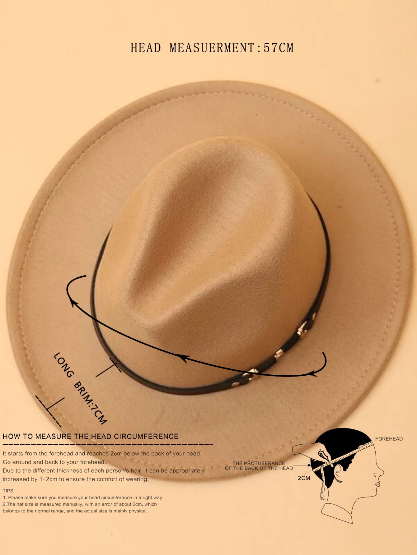 Belt Decor Fedora Hat