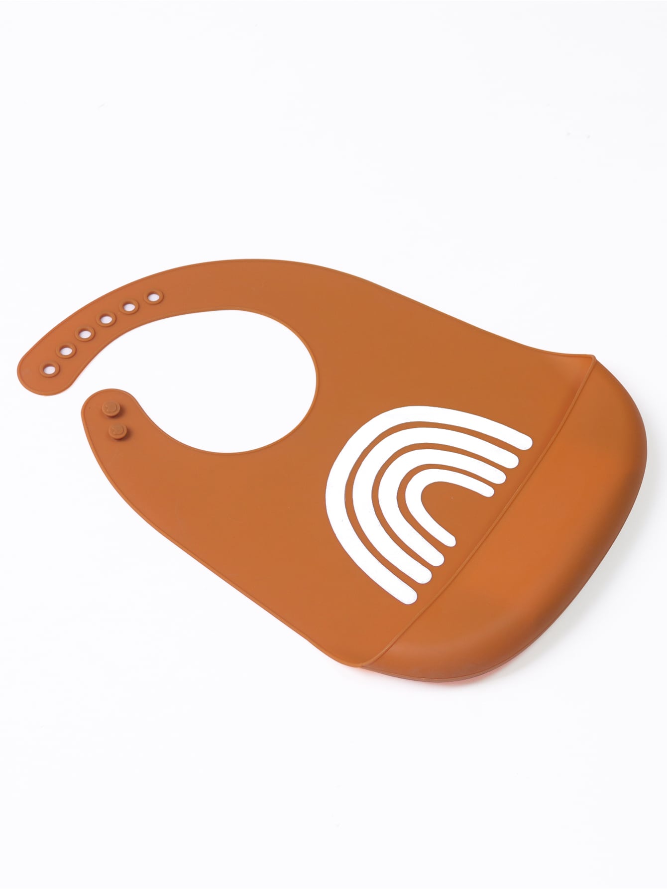 Rainbow Striped Pattern Silicone Baby Bib
