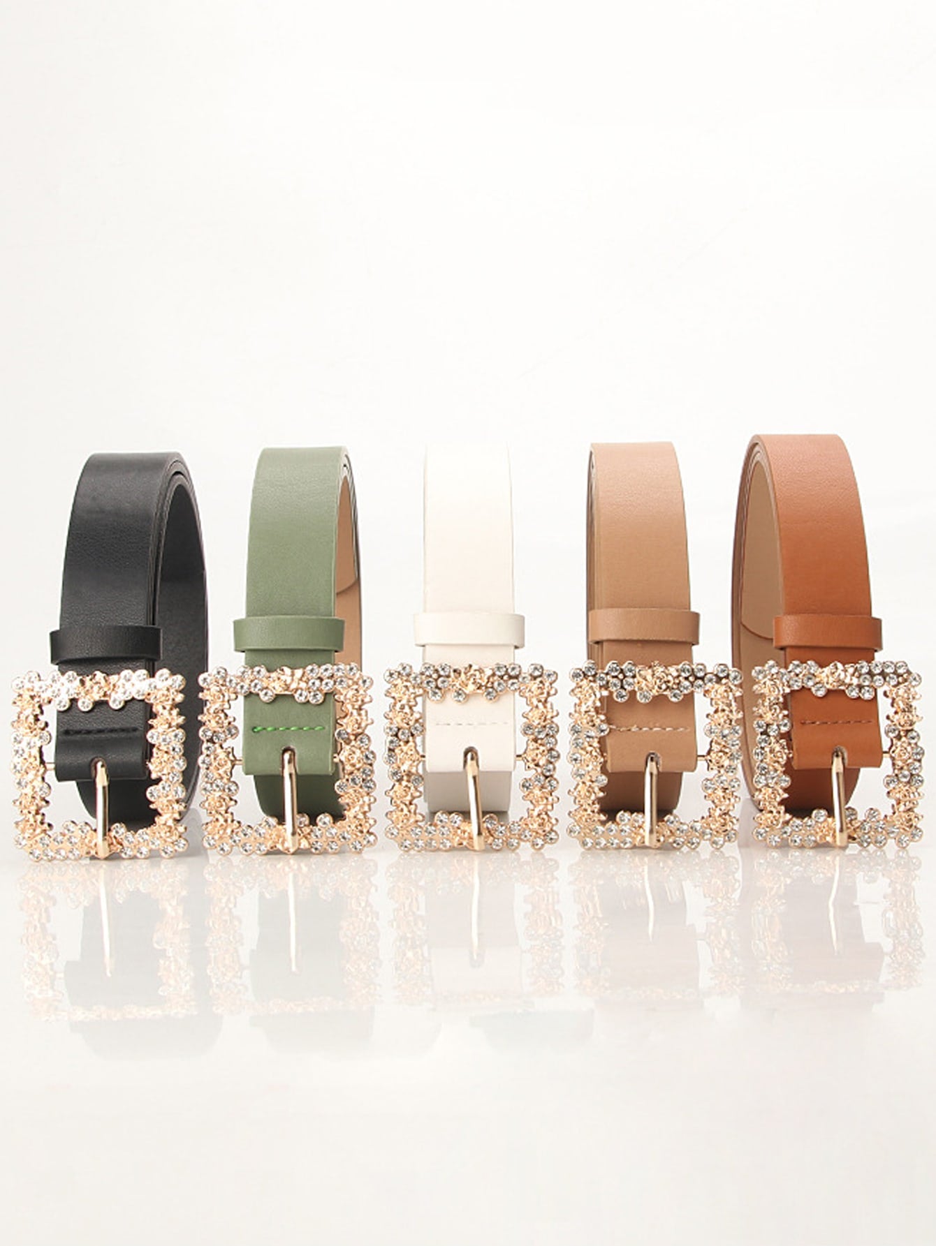 1pc Random Color Rhinestone Decor Belt