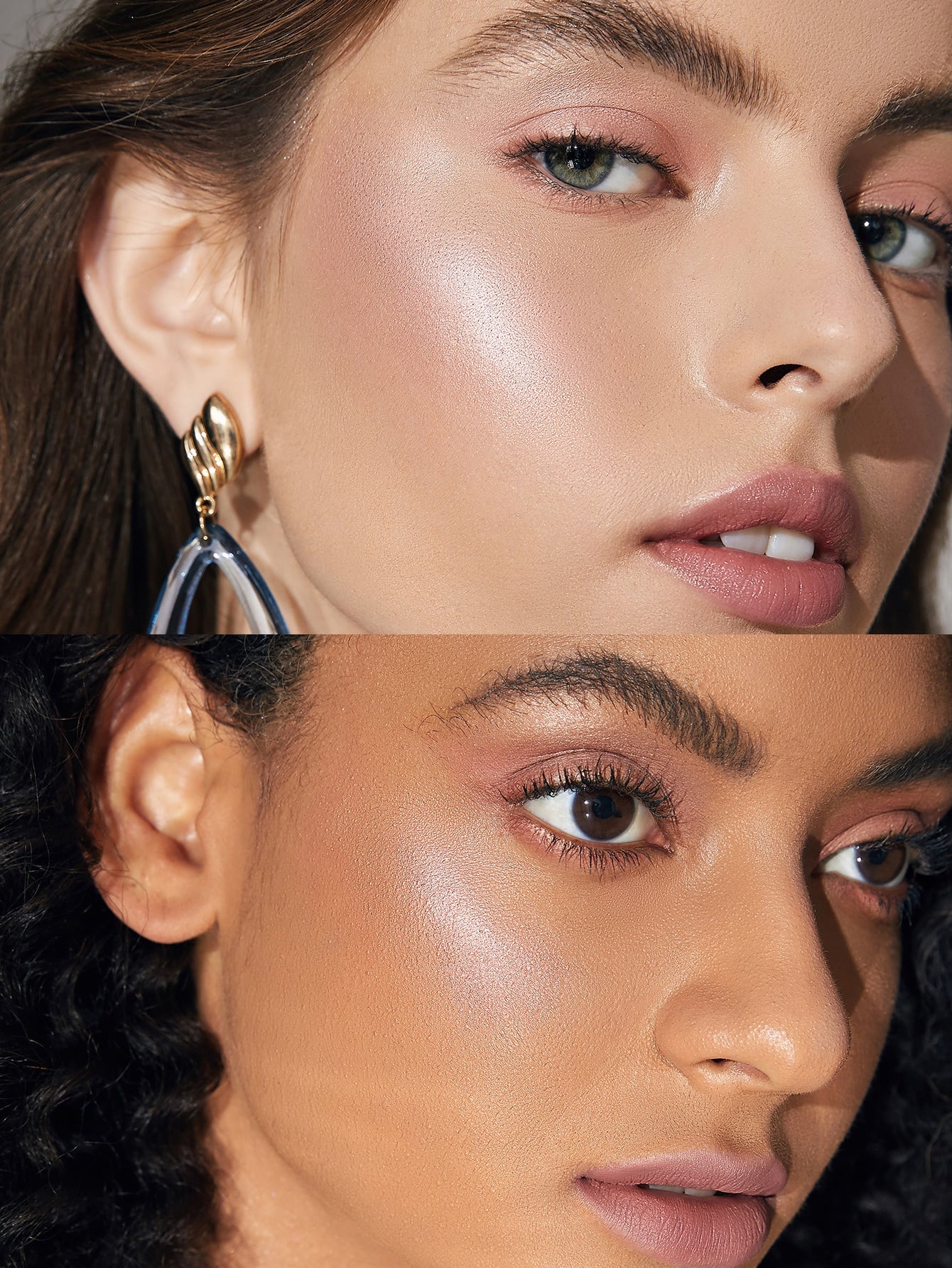 SHEGLAM Cosmic Crystal Mousse Highlighter - Pinky Promise Powder Highlighter Powder Shimmer Long Wear Brightening Non-Caking Glow Highlighter