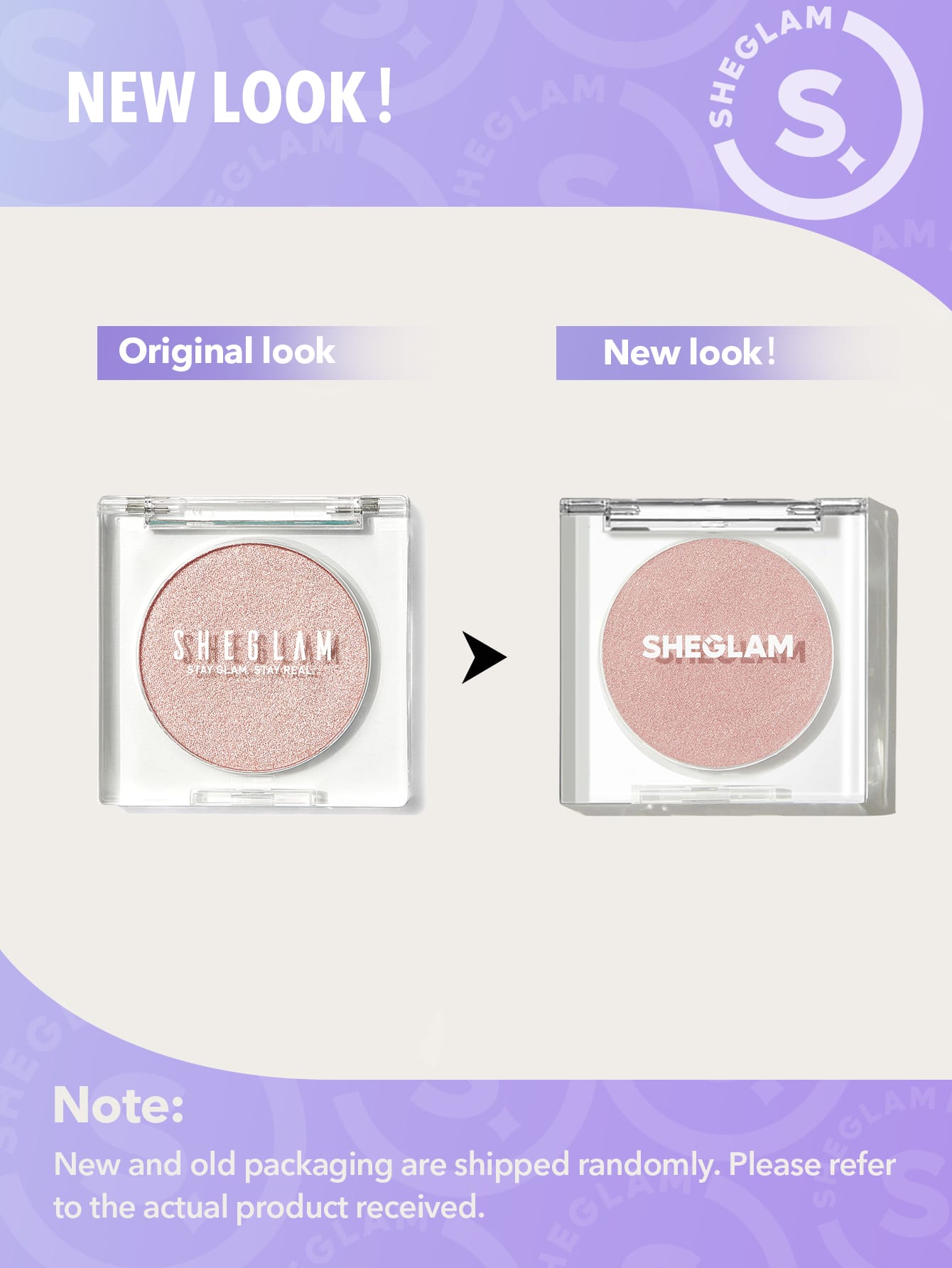 SHEGLAM Cosmic Crystal Mousse Highlighter - Pinky Promise Powder Highlighter Powder Shimmer Long Wear Brightening Non-Caking Glow Highlighter