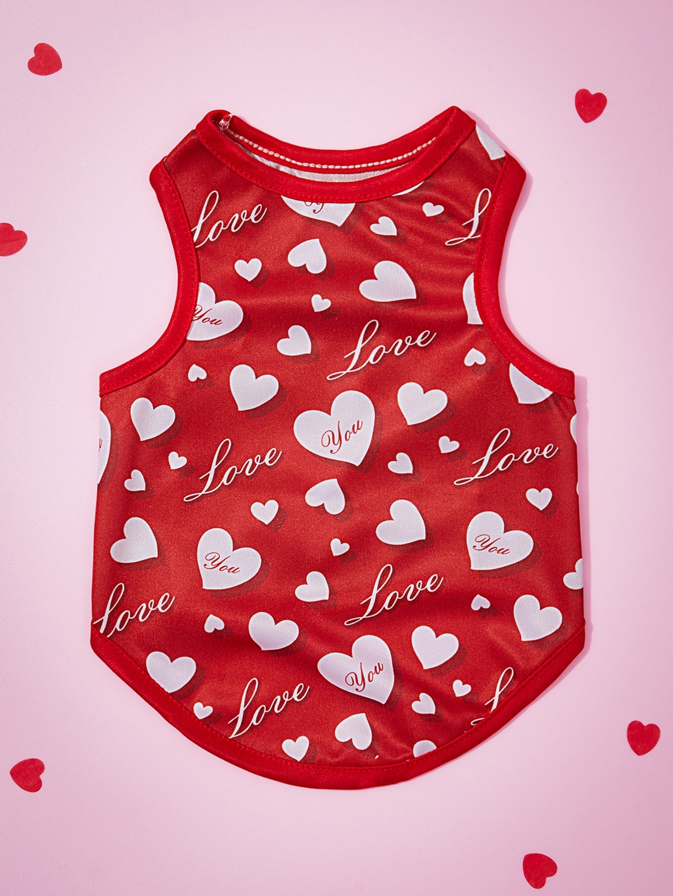 PETSIN Heart Letter Graphic Pet Tank