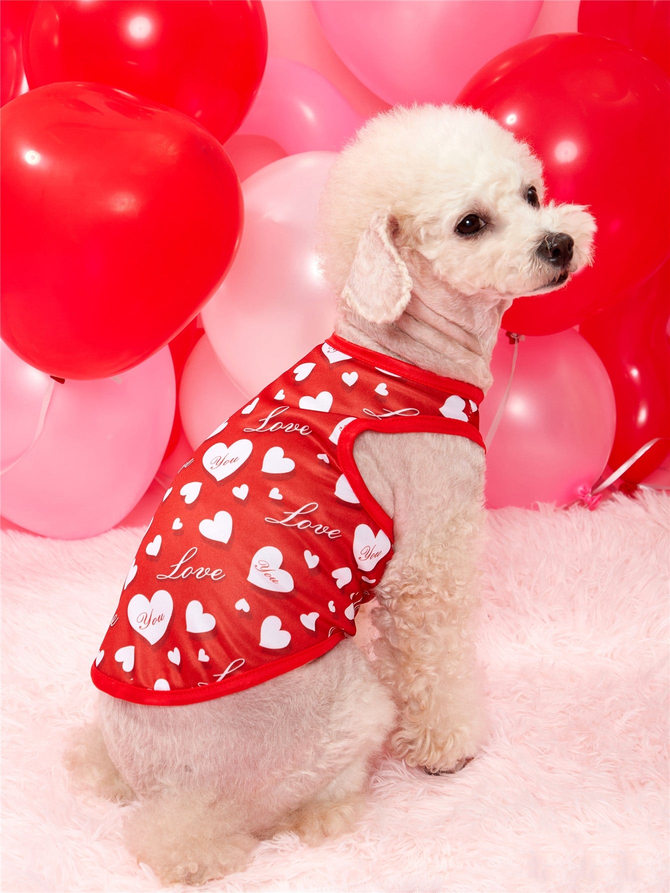 PETSIN Heart Letter Graphic Pet Tank