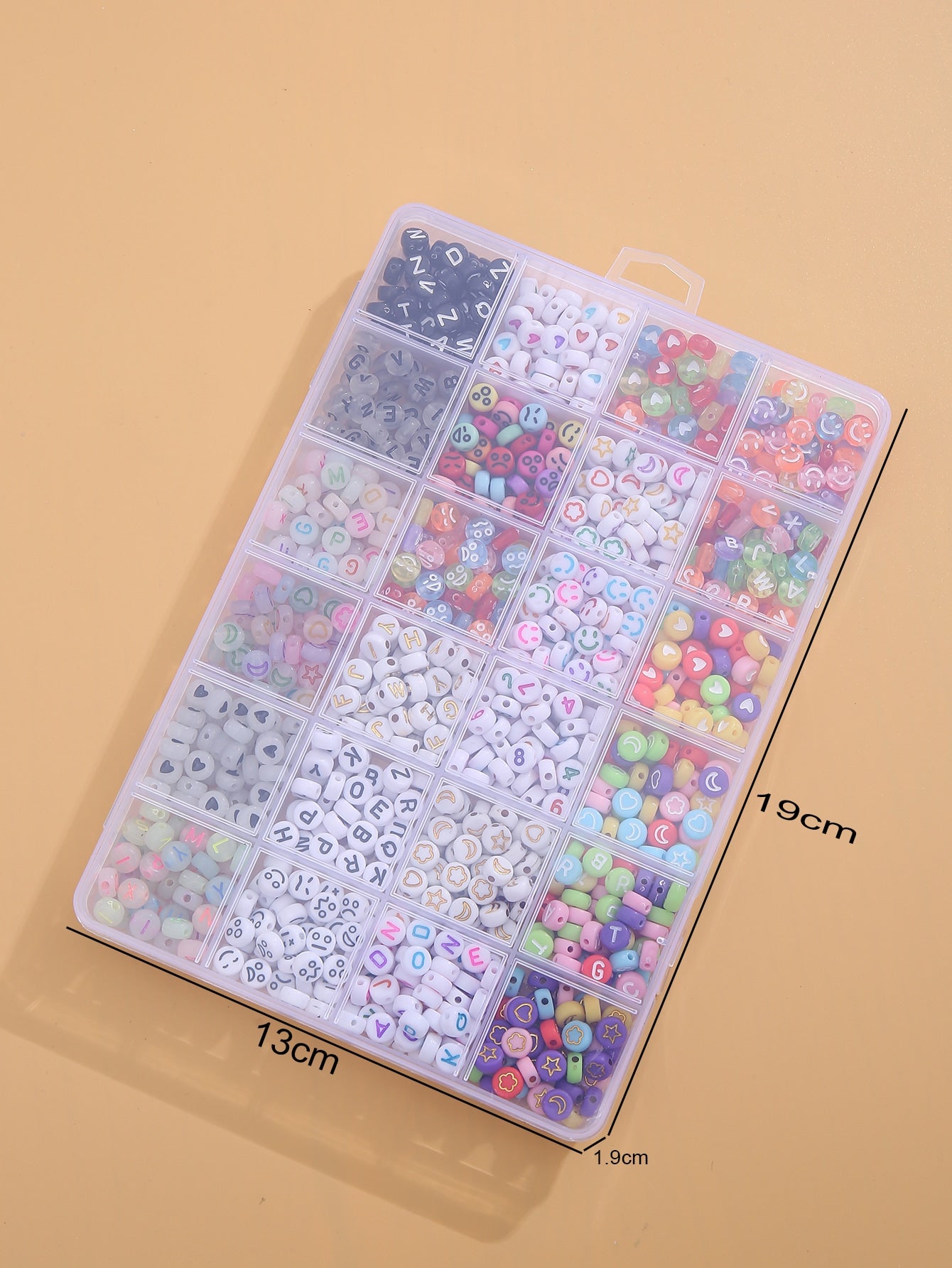 1box Heart Letter Detail Bead