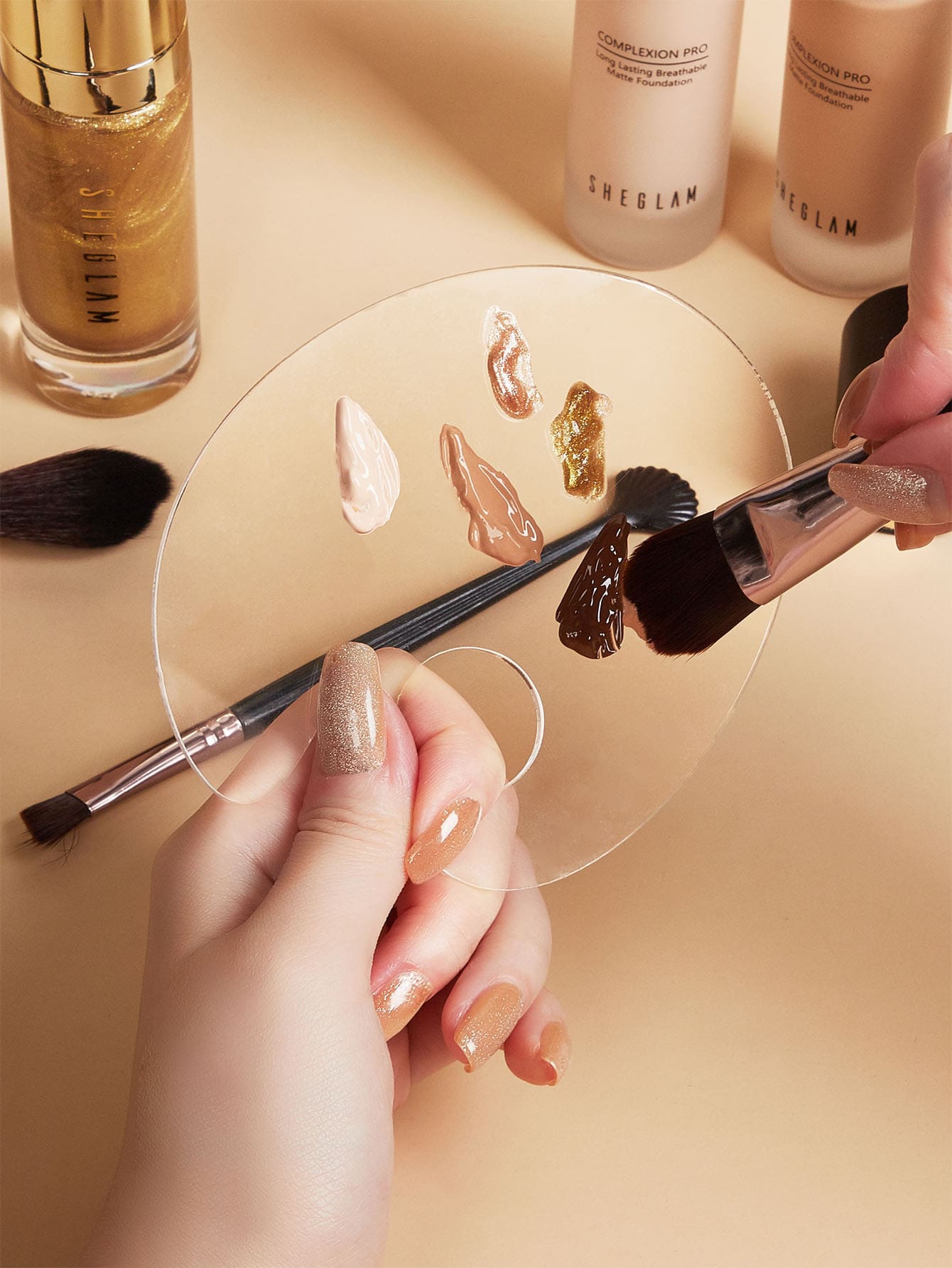 Acrylic Clear Foundation Palette
