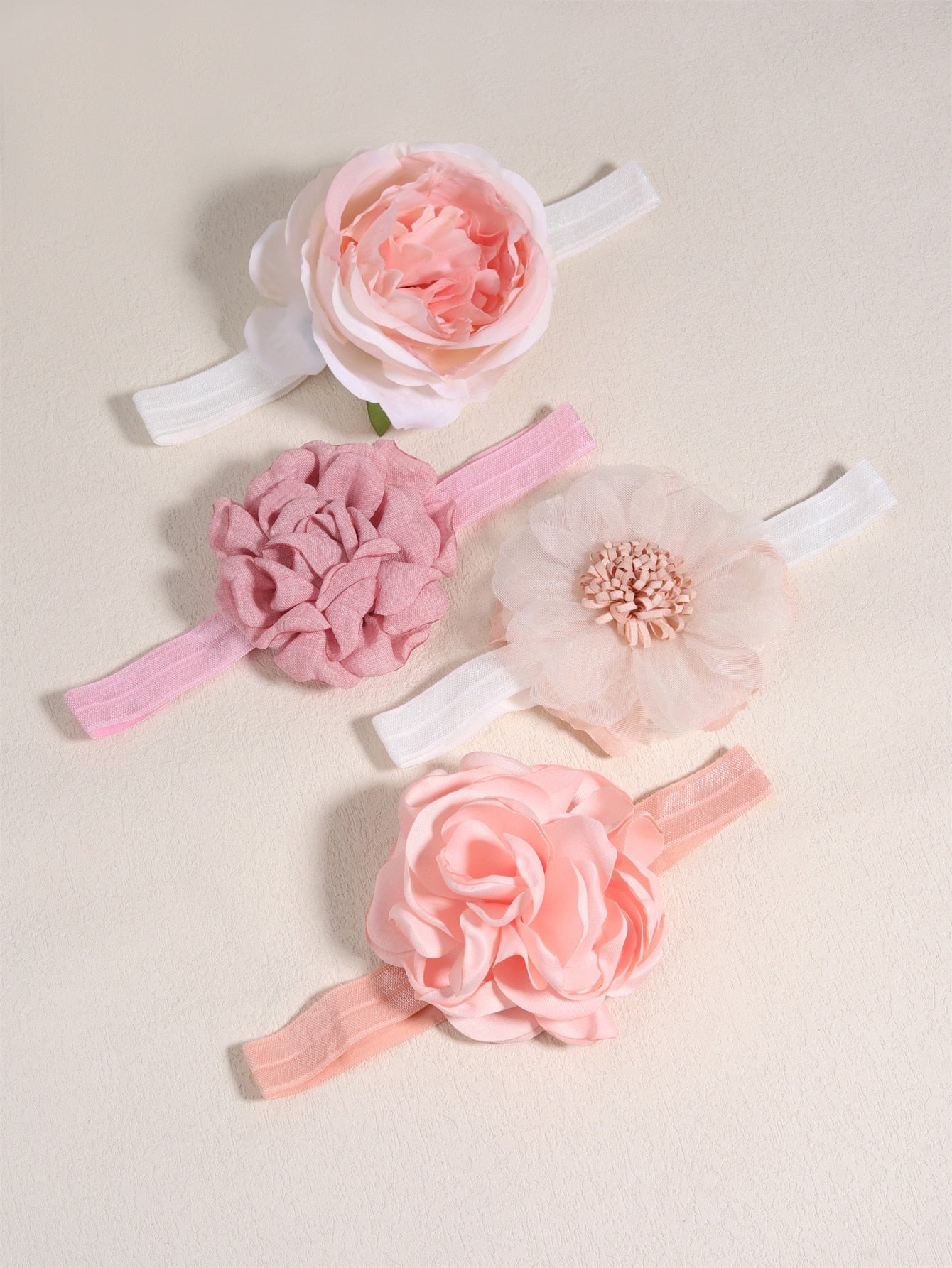 4pcs Baby Flower Decor Hairband