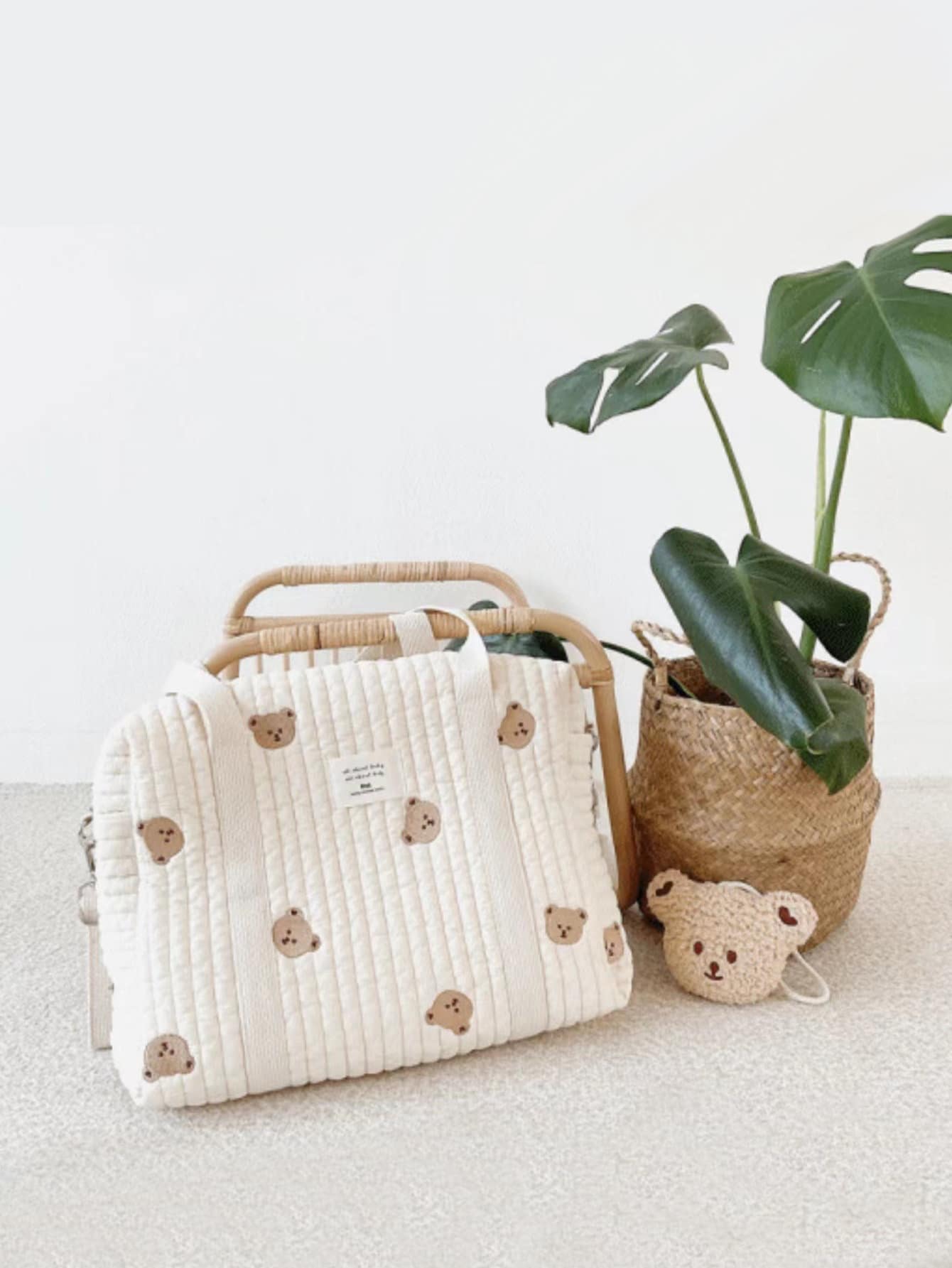 1pc Baby Bear Pattern Diaper Bag