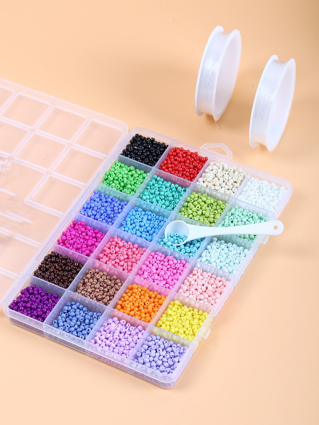 1box DIY Bead 2rolls Elastic Thread
