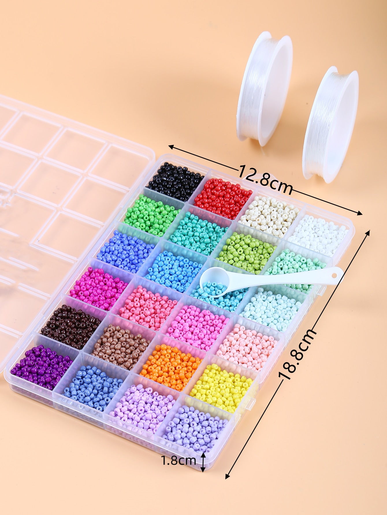 1box DIY Bead 2rolls Elastic Thread