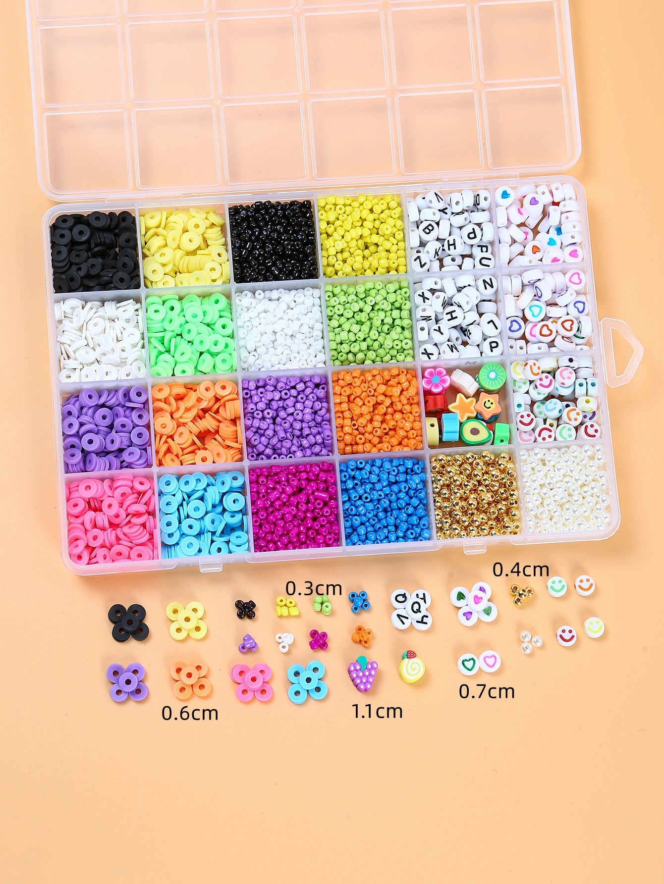 1set Letter Detail Bead DIY Jewelry Accessory