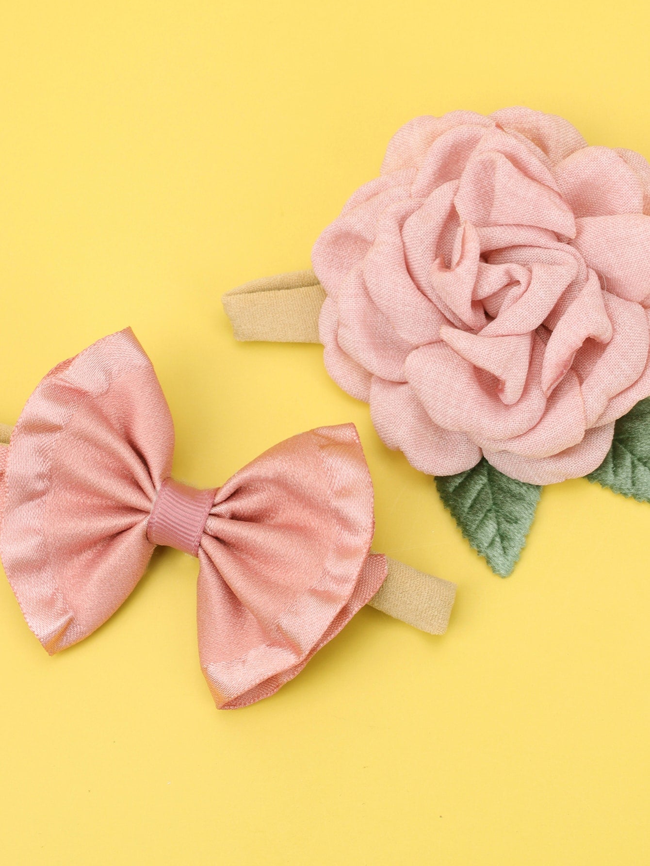 2pcs Baby Flower Bow Decor Hairband