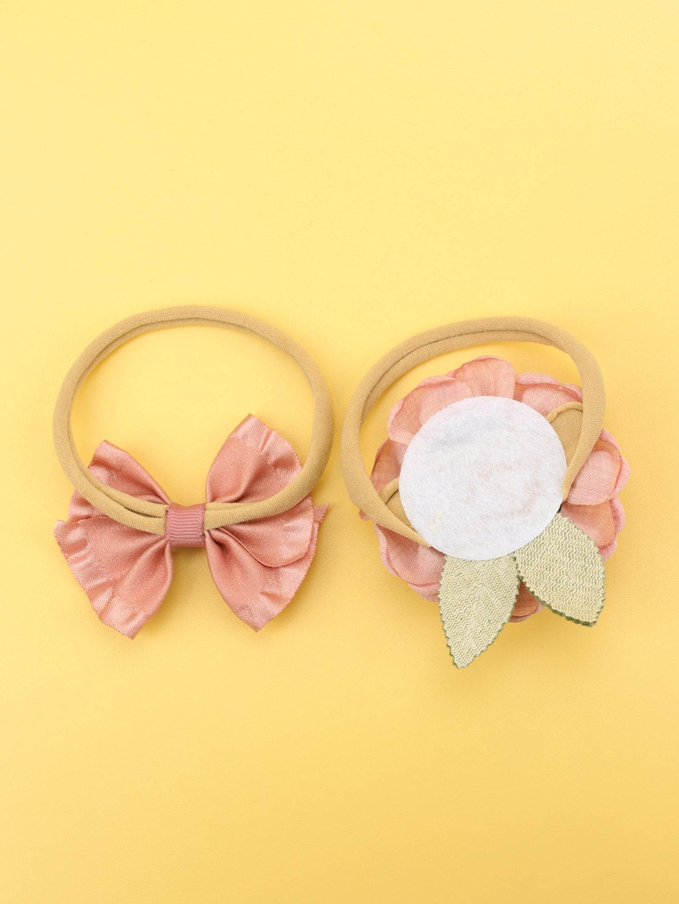 2pcs Baby Flower Bow Decor Hairband