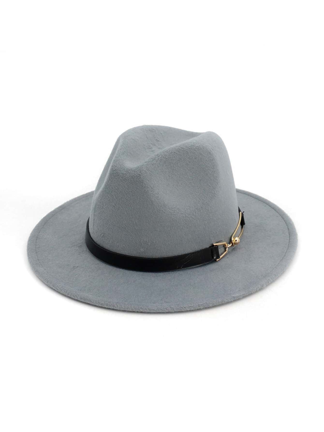 Belt Decor Fedora Hat
