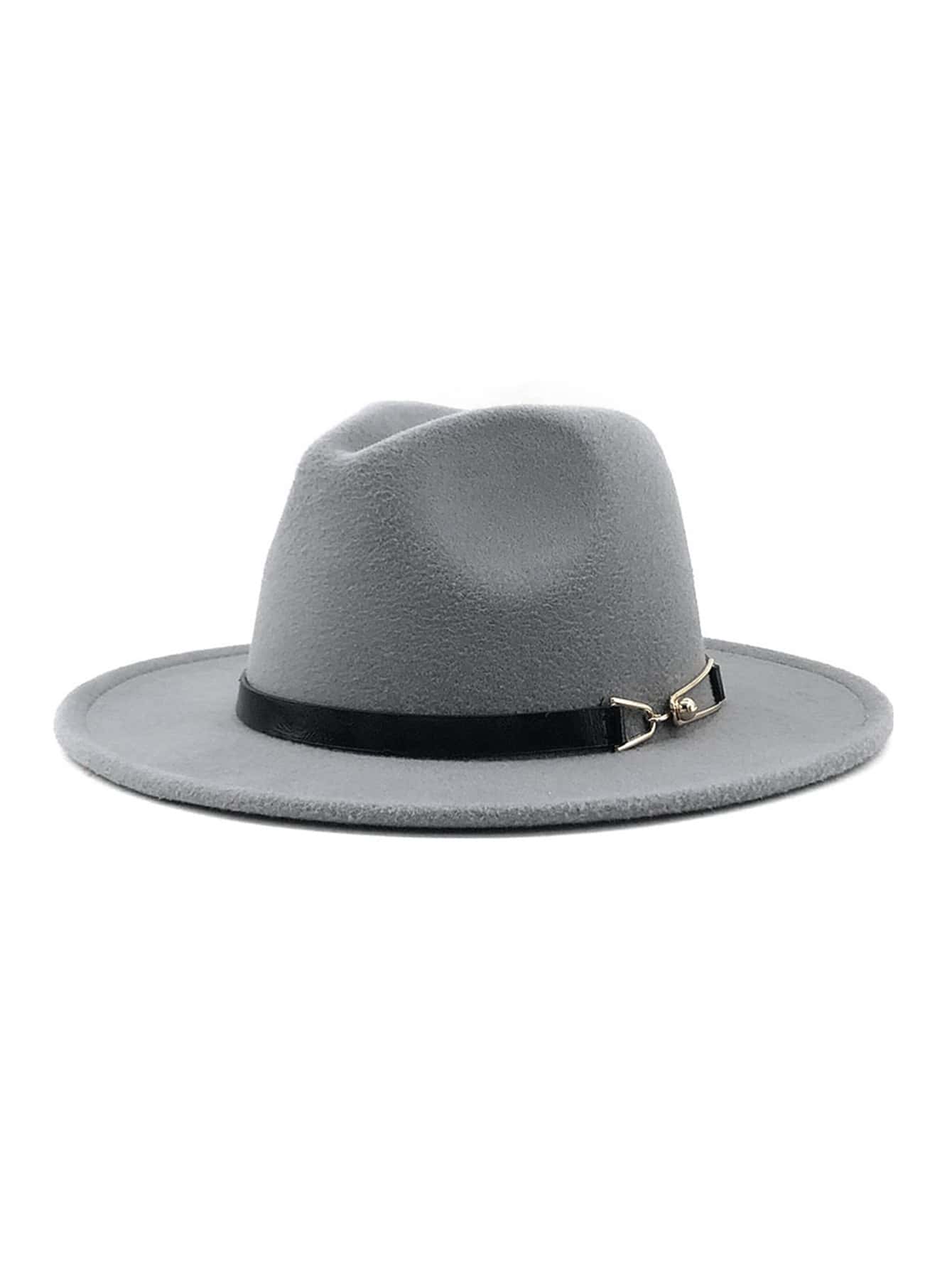 Belt Decor Fedora Hat