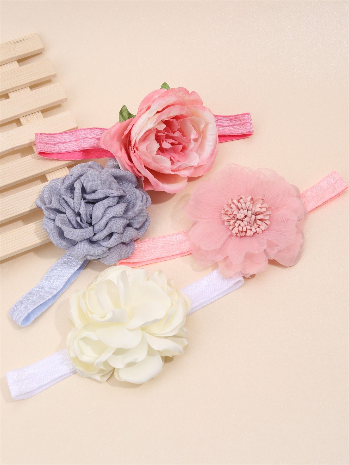 4pcs Baby Flower Decor Hairband