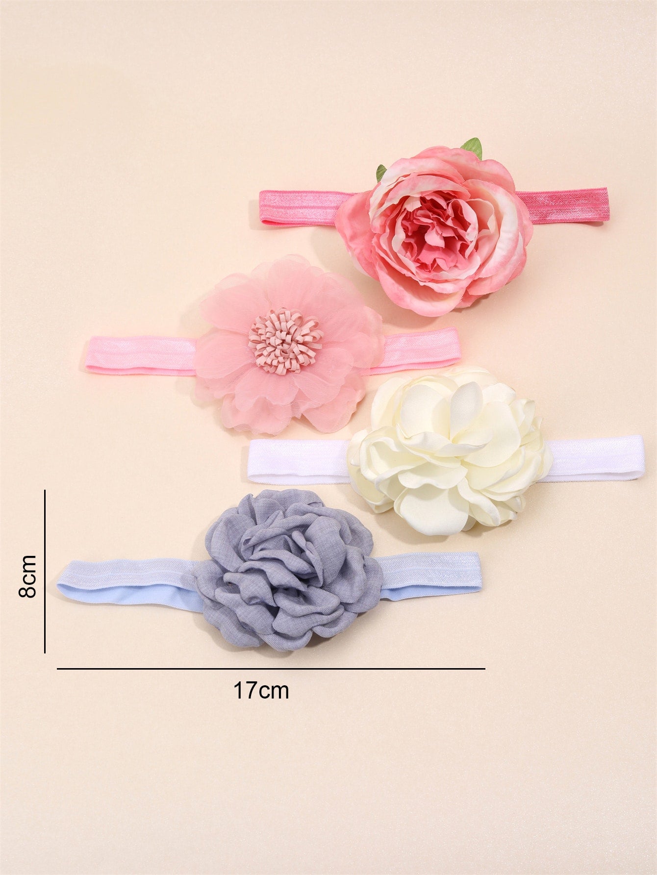 4pcs Baby Flower Decor Hairband