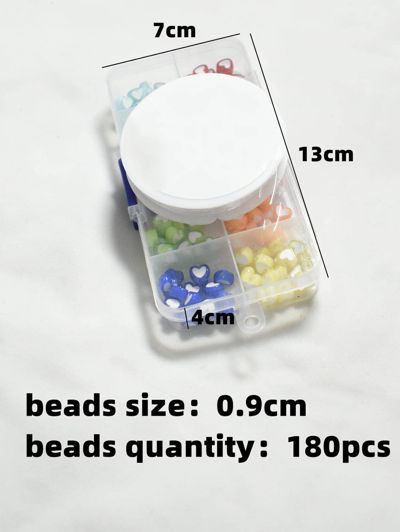 1box Heart Shaped DIY Bead 1box Elastic String