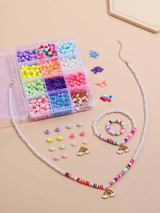 1box Rainbow Flower Design DIY Jewelry Accessory Set