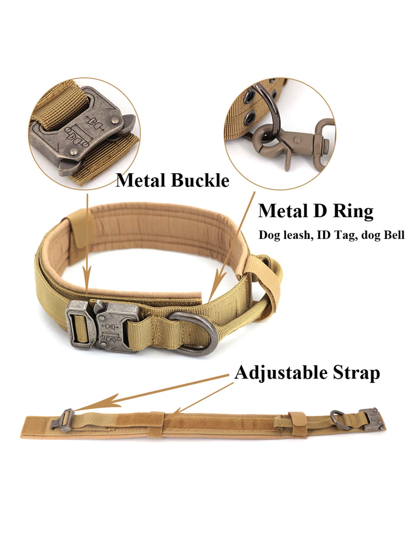 1pc Adjustable Pet Collar 1pc Pet Leash